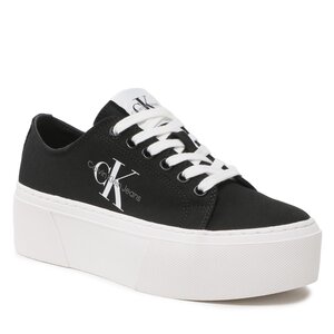 Tenisky Calvin Klein Jeans - Flatform+ Cupsole Low Txt YW0YW01033 Black BDS.