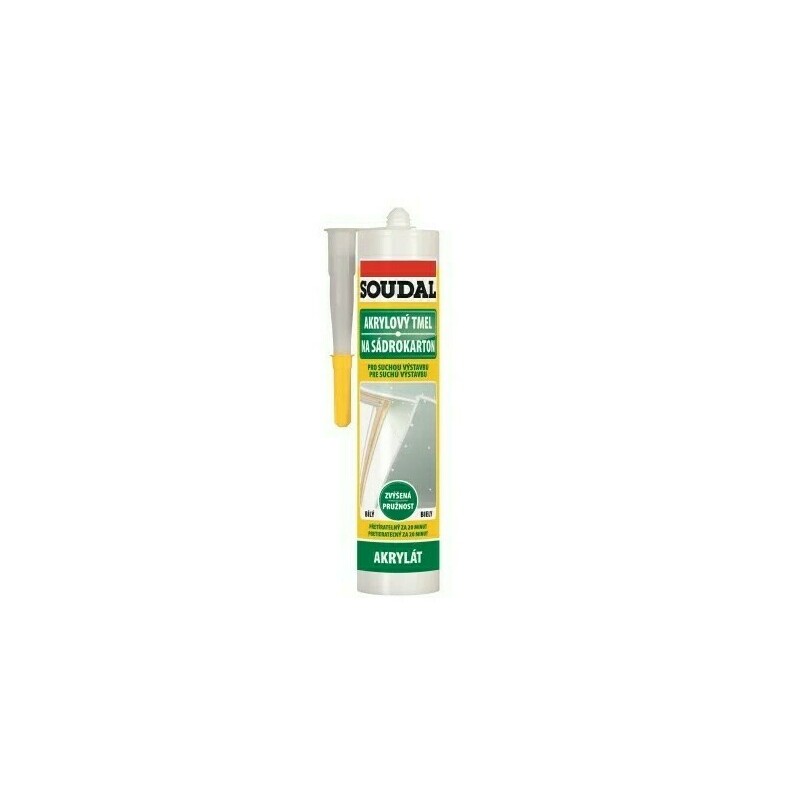 Tmel akrylátový Soudal na sadrokartón 280 ml biely.