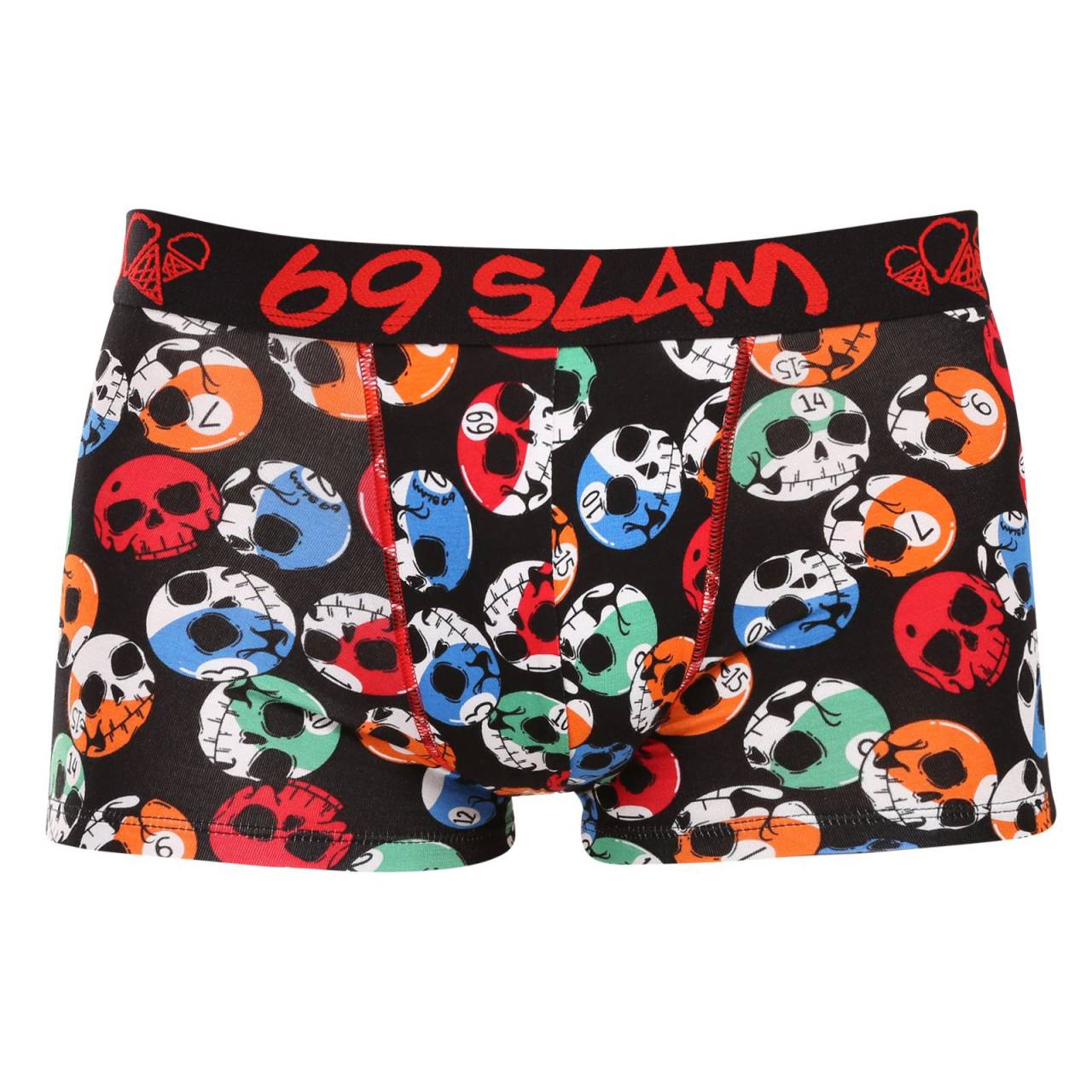Pánske boxerky 69SLAM SKULL ELIZAH bambusové viacfarebné (MHBPKL-BB) L, trenky.
Vstúpte do sveta, kde sa pohodlie stretáva s originalitou!
Bambusové vlákna pre maximálne pohodlie
Boxerky z bambusového materiálu sú ideálnou voľbou pre každého, kto hľadá maximálne pohodlie a šetrnosť k pokožke.
Výrazný dizajn a premyslený strih na aktívne dni
Boxerky 69SLAM vás na prvý pohľad zaujmú svojím jedinečným vzhľadom, originálnymi vzormi a príjemnými farbami.
Prečo by boxerky 69SLAM nemali chýbať vo vašom šatníku

Mikrovlákno - ľahké, elastické, rýchloschnúce.
Kratšie nohavičky, ktoré sa nikde nekrčia.
Výrazný dizajn s originálnymi vzormi.

69SLAM spodná bielizeň, ktorá vám zdvihne náladu
69SLAM je obľúbená surferská značka z Bali, ktorá oslavuje život, umenie, kreativitu, dizajn a farby v každom detaile.
Ako sa starať o boxerky 69SLAM
Dodržiavaním týchto pokynov zachováte ich výnimočné vlastnosti - mäkkosť, priedušnosť a odolnosť.

Pranie: Boxerky pier výhradne ručne vo vlažnej vode (ideálne do 30 °C).
Sušenie: Sušenie v sušičke nie je vhodné.
Žehlenie: Nežehliť.

Tip: Vaša obľúbená spodná bielizeň si zaslúži šetrné zaobchádzanie.