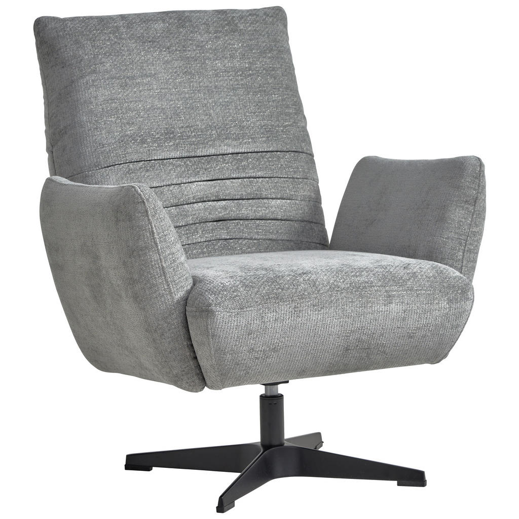 Dieter Knoll KRESLO, textil, sivá.