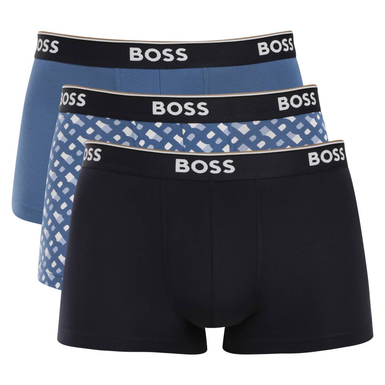 3PACK pánske boxerky BOSS viacfarebné (50554443 462) XL, trenky.
Doprajte si dokonalé pohodlie a nadčasový štýl s pánskymi boxerkami BOSS.
Prémiový materiál pre maximálne pohodlie
Boxerky sú vyrobené z vysokokvalitnej zmesi bavlny a elastanu, ktorá poskytuje dokonalú kombináciu jemnosti, priedušnosti a pružnosti.
Štýlový dizajn a elegantný vzhľad
Klasický dizajn s decentným logom BOSS na tkanej elastickej časti dodáva boxerkám moderný a sofistikovaný vzhľad.
Prečo si boxerky BOSS zamilujete

Prvotriedna bavlna: Mäkké, priedušné a príjemné na telo.
Elastický pás s logom BOSS: Štýlové a pohodlné.
Dlhšie nohavičky: Ideálne pod oblek a na šport.
Pružný materiál: Dokonale sa prispôsobí vášmu telu.

Spodná bielizeň BOSS je povinnou výbavou všetkých štýlových mužov.
Značka BOSS vznikla odčlenením od známeho výrobcu oblečenia Hugo Boss ako línia výrobkov pre mužov, ktorí majú radi kvalitné kúsky a nadčasový vzhľad.
Ako sa starať o boxerky BOSS?
Aby si vaše nové boxerky zachovali svoj tvar a kvalitu čo najdlhšie, odporúčame dodržiavať tieto pokyny:

Pranie: Per na 30 °C s podobnými farbami a jemným pracím prostriedkom.
Sušenie: Môžeš ich sušiť v sušičke na nízku teplotu, ale pre dlhšiu životnosť odporúčame sušenie na vzduchu.
Žehlenie: Pokiaľ je potrebné, žehli na nízku teplotu.

Tip: Nájsť ten správny kus spodnej bielizne, ktorý vám dokonale padne, môže byť náročné.