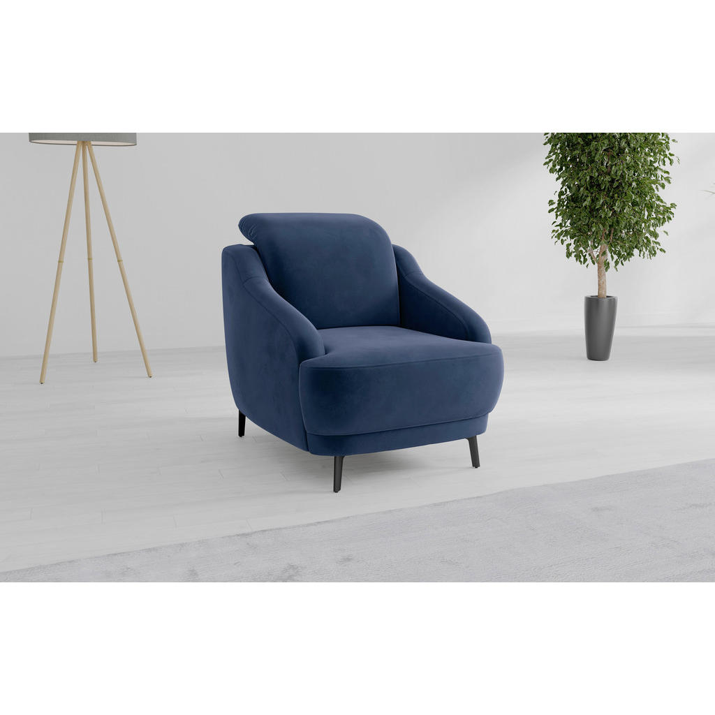 Sit & More KRESLO, textil, modrá.