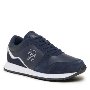 Sneakersy Tommy Hilfiger - Runner Evo Leather FM0FM04479 Carbon Navy DCC.