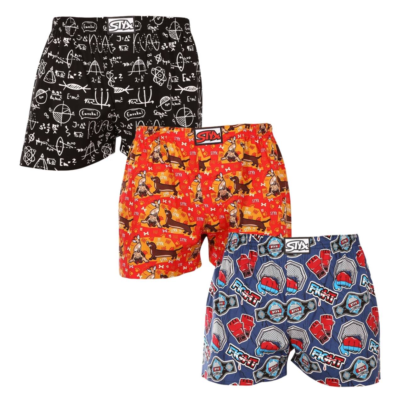 3PACK moške široke boksarice Styx art klasična guma večbarvne (3A15462) XXL.
Privoščite si slog in udobje z moškimi kratkimi hlačami Styx v živahnih barvah in izvirnih vzorcih.
Mehak material za celodnevno udobje
Kratke hlače Styx so izdelane iz 100-odstotnega bombaža, ki zagotavlja mehkobo in zračnost tudi med celodnevnim nošenjem.
Izvirna zasnova in udobno prileganje
Kratke hlače Styx bodo zaradi drznih barv in izvirnih potiskov v vašo garderobo vnesle igrivost in edinstven slog.
Zakaj kupiti kratke hlače Styx?

Izdelano na Češkem s poudarkom na kakovosti in natančnosti.


100-odstotni bombažni material za mehkobo in udobje.


Izvirni in zabavni modeli, ki vas bodo razlikovali od drugih.

Kakovost iz Češke, to je spodnje perilo Styx
Spodnje perilo Styx je v celoti izdelano na Češkem.
Kako skrbeti za kratke hlače Styx
Da bi ohranili kakovost in udobje svojih kratkih hlač, upoštevajte naslednje smernice:

Pralnica: Perite pri najvišji temperaturi 30 °C, da barve ostanejo intenzivne, bombaž pa mehak.


Sušenje: Ne priporočamo, da jih sušite v sušilnem stroju, temveč jih pustite, da se prosto sušijo na zraku.


Likanje: Za gladek videz lahko hlače zlikate na nizki temperaturi.

Nasvet: Z nasveti v našem članku postanite strokovnjak za vzdrževanje spodnjega perila in svojim najljubšim kosom zagotovite nego, ki si jo zaslužijo.