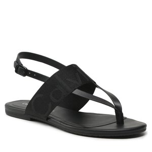 Sandále Calvin Klein Jeans - Flat Sandal Toepost Webbing YW0YW00956 Black BDS.
