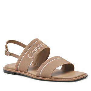Sandále Calvin Klein - Squared Flat Sandal He HW0HW01496 Safari Canvas RBC.