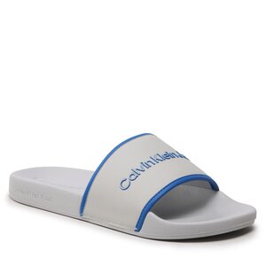 Šľapky Calvin Klein Jeans - Slide Institutional YM0YM00360 Oyster Mushroom/Imperial Blu 0IS.