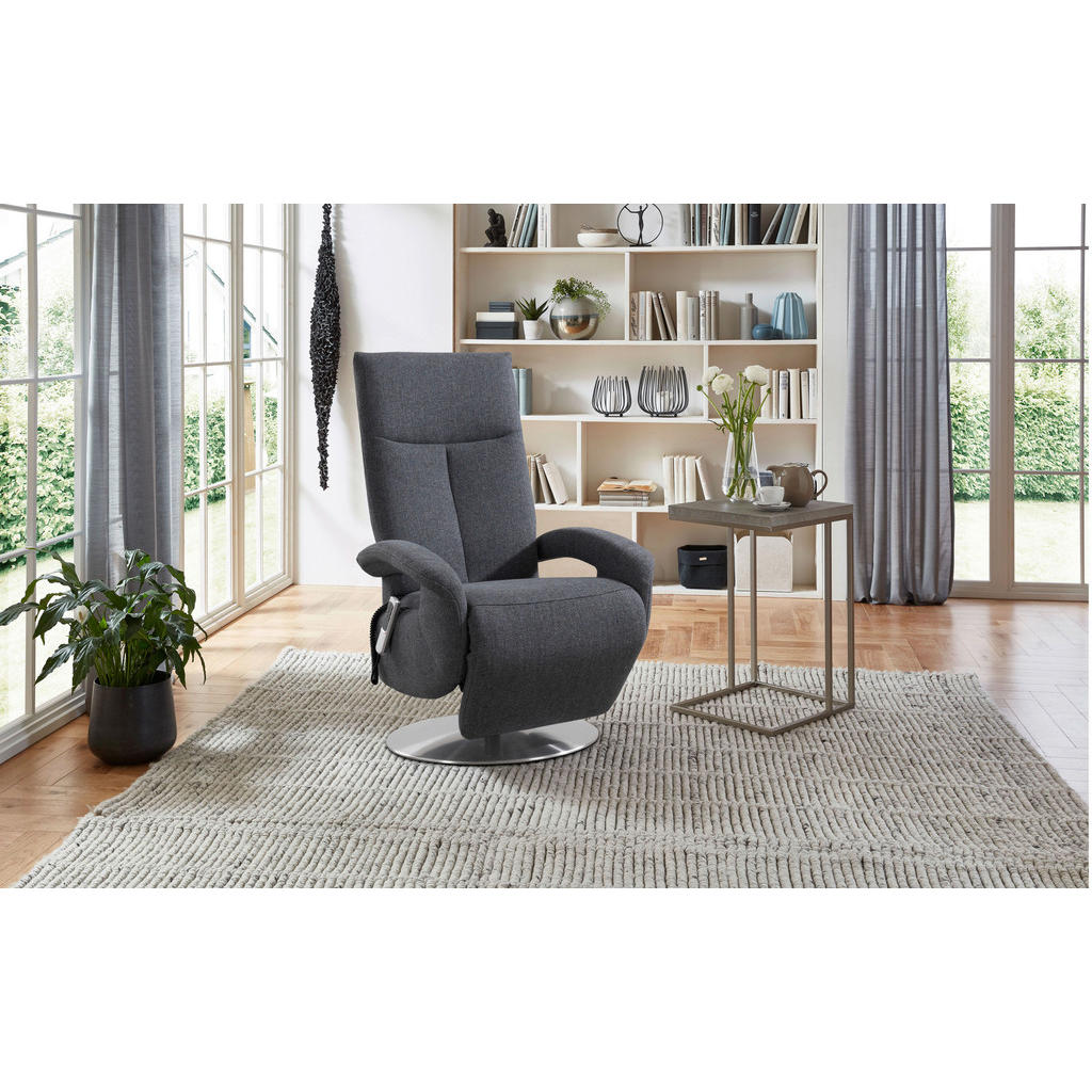 Sit & More RELAXAČNÉ KRESLO, textil, modrosivá.