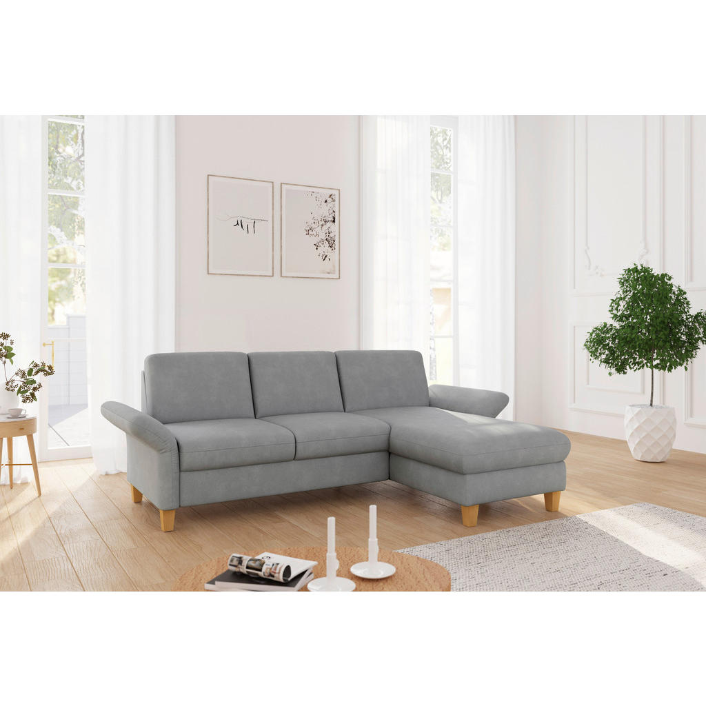 Sit & More ROHOVÁ SEDAČKA, textil, sivá.