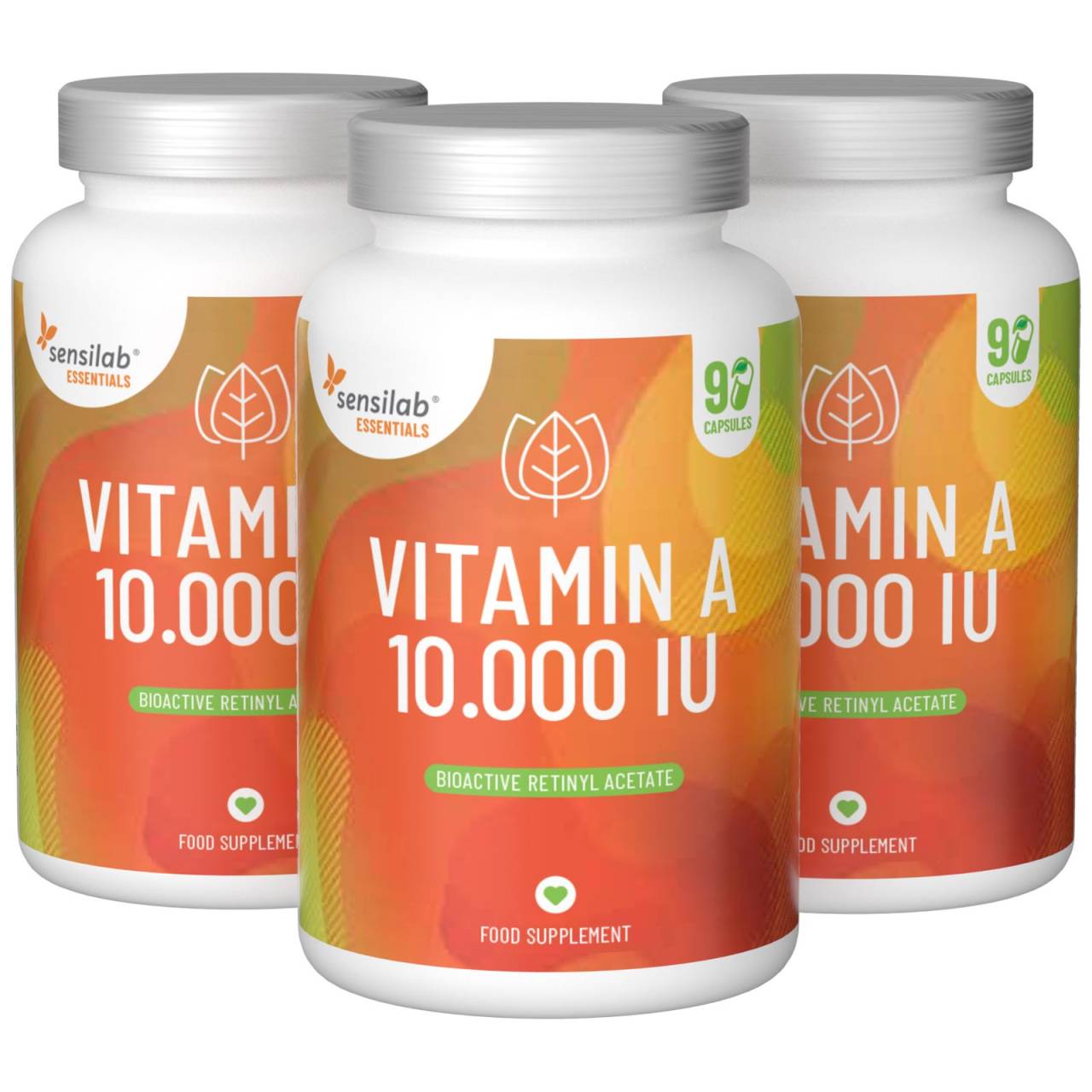 Essentials Vitamín A vysoká dávka 10 000 IU – Vegan, 270 kapsúl.