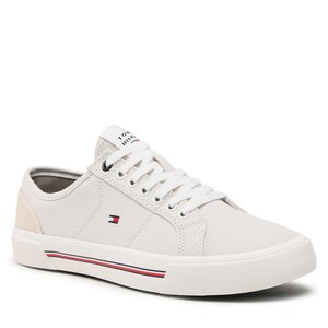 Tenisky Tommy Hilfiger - Core Corporate Vulc Canvas FM0FM04560 Stone AEP.