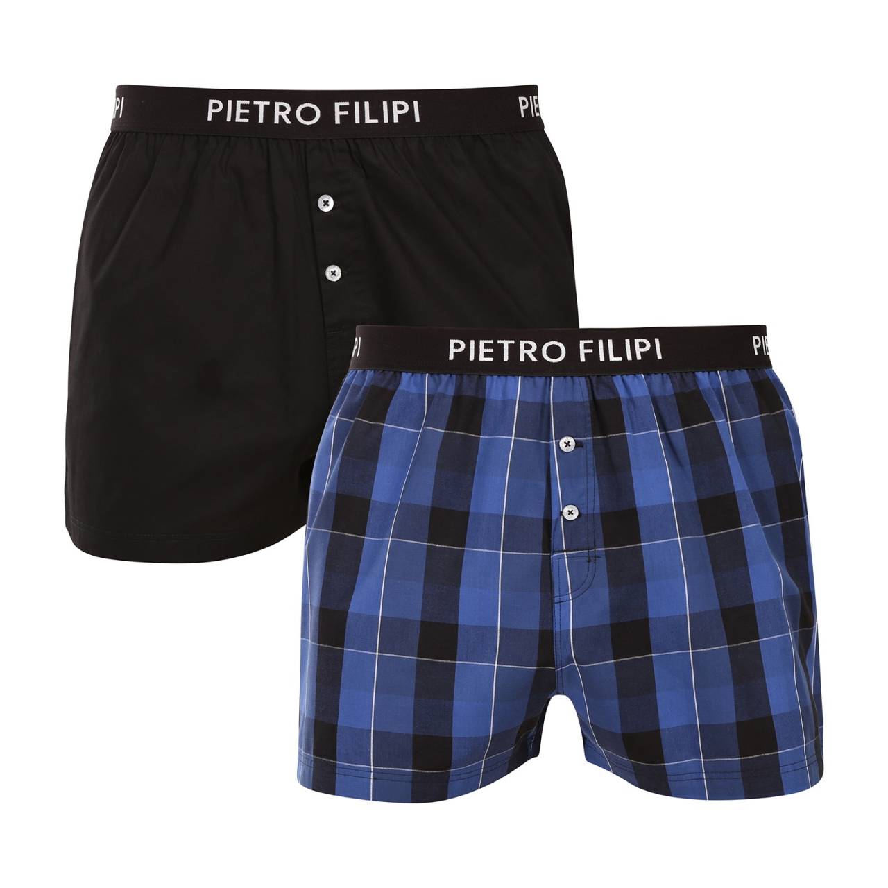 2PACK pánske trenky Pietro Filipi viacfarebné (2PGV7) XXL, trenírky.
Dopraj si štýlový komfort s výhodným balením pánskych treniek značky Pietro Filipi.
Kvalitný bavlnený materiál pre celodenný komfort
Trenky sú vyrobené z kvalitnej bavlny, ktorá je jemná na dotyk, priedušná a vhodná na celodenné nosenie.
Pohodlný strih a štýlové detaily
Klasický kockovaný vzor oživujú výrazné farby, ktoré sa hodia do každého mladistvého šatníka.
Prečo by si mal trenírky Pietro Filipi rozhodne vyskúšať

Štýlová variabilita: Kombinácia elegantnej čiernej a výrazného kockovaného vzoru ti umožňuje vybrať si štýl podľa nálady alebo príležitosti.


Komfort a kvalita českej značky: Trenírky Pietro Filipi sú vyrobené z kvalitnej bavlny, ktorá je príjemná na dotyk, priedušná a ideálna pre celodenné nosenie.


Praktický strih s voľnosťou pohybu: Voľnejší strih treniek poskytuje maximálne pohodlie a voľnosť, či už ich nosíš v práci, doma alebo na odpočinok.

Spodná bielizeň Pietro Filipi pre všetkých štýlových mužov
Česká prémiová značka Pietro Filipi má u nás dlhú tradíciu.
Ako sa starať o svoje nové trenírky
Aby tvoje trenírky Pietro Filipi zostali dlho ako nové, je dôležité dodržiavať správnu starostlivosť.

Pranie: Odporúčame prať trenírky na maximálnu teplotu 40 °C.


Sušenie: Nesušte v sušičke.


Žehlenie: Pokiaľ je potrebné, trenírky je možné žehliť na nízku teplotu vhodnú pre bavlnu.

Tip: Nájsť ten pravý kúsok spodnej bielizne, ktorý ti dokonale sadne, je niekedy náročné.