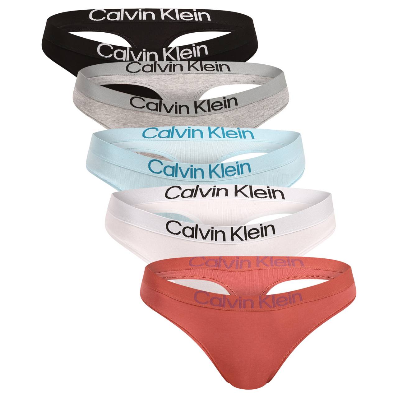 5PACK dámske tangá Calvin Klein viacfarebná (QD5331-3C9) XXL.
Dodajte svojmu šatníku nádych luxusu a exkluzivity s dámskymi tangami Calvin Klein.
Prvotriedny materiál pre celodenné pohodlie
Tanga Calvin Klein sú vyrobené z kvalitnej zmesi bavlny a umelého hodvábu, ktorá ponúka mäkkosť, priedušnosť a celodenné pohodlie na pokožke.
Elegantný dizajn a praktický strih
Jednoduché línie zaručujú, že tangá Calvin Klein sa budú dokonale hodiť ku každému oblečeniu.
Prečo si zaobstarať tangá Calvin Klein?

Prvotriedny materiál pre maximálne pohodlie a dokonalý strih.


Nadčasový dizajn s ikonickou tkanou gumou.


Skvelá voľba na každodenné nosenie, šport a špeciálne príležitosti.

Spodnú bielizeň Calvin Klein milujú ľudia na celom svete
Výnimočná spodná bielizeň Calvin Klein patrí k stáliciam módneho priemyslu.
Ako sa starať o tangá Calvin Klein
Na zachovanie kvality a pohodlia postupujte podľa týchto jednoduchých krokov:

Pranie: Per na maximálnu teplotu 30 °C.


Sušenie: Tangá môžeš sušiť v sušičke na nízku teplotu, prípadne na vzduchu mimo priameho slnečného žiarenia, aby čierna farba zostala intenzívna.


Žehlenie: Žehlenie nie je nutné, čo ti ušetrí čas.

Tip: Hľadanie obľúbenej spodnej bielizne môže byť beh na dlhé trate, preto chceme, aby vám obľúbené kúsky dlho vydržali.