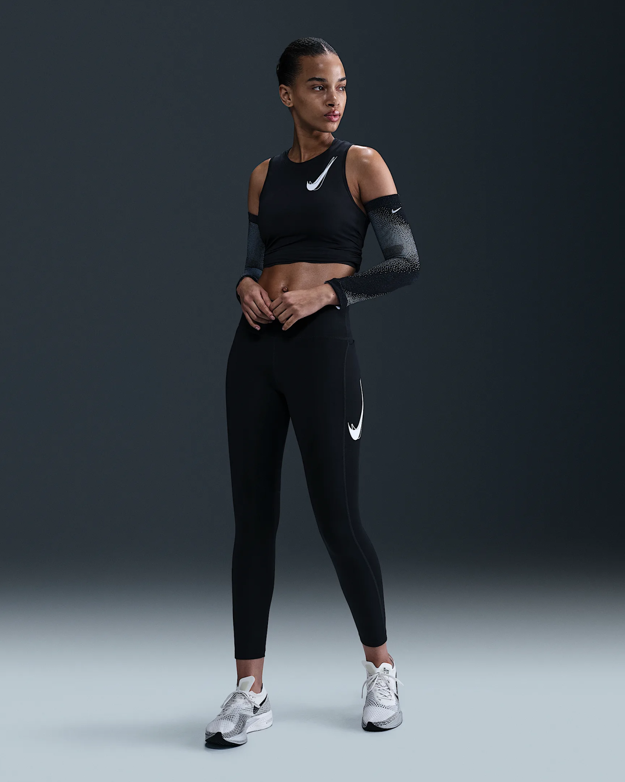 Nike Fast Womens Mid-Rise 7/8 Leggings L.
