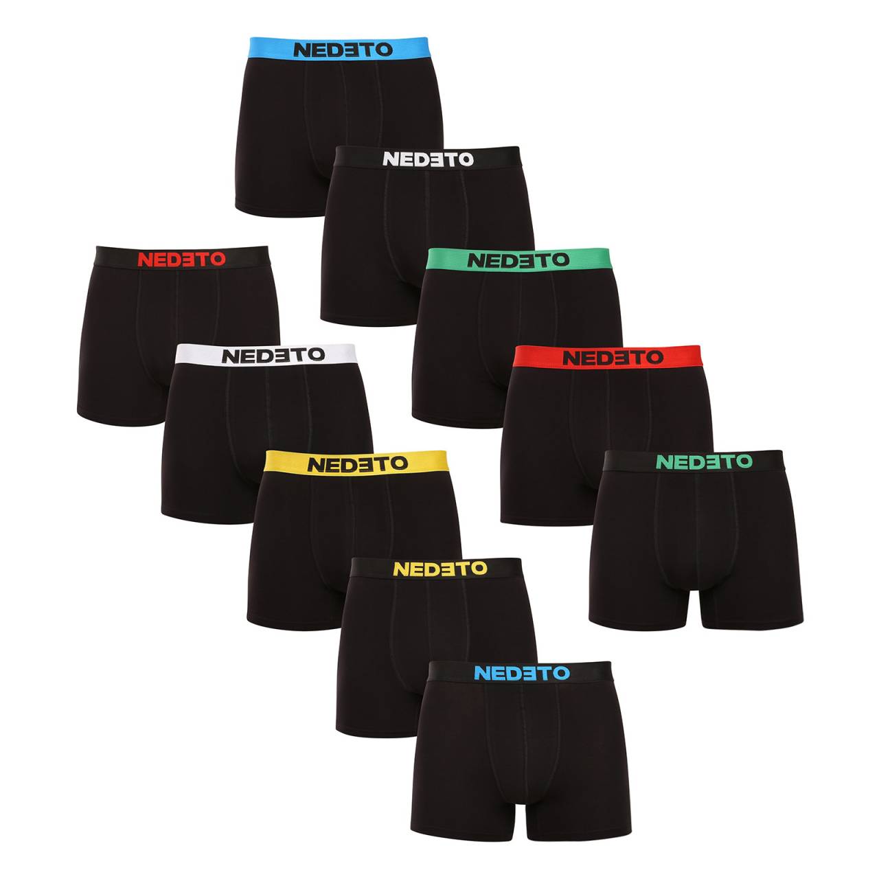 10PACK pánske boxerky Nedeto čierne (10NBC1) M, trenky.
Objav maximálne pohodlie a štýl s týmito pánskymi boxerkami značky Nedeto v univerzálnej čiernej farbe.
Príjemný materiál pre tvoj maximálny komfort
Boxerky Nedeto sú vyrobené z kvalitnej zmesi bavlny a elastanu.
Cenovo dostupný dizajn a štýl
Tieto čierne boxerky Nedeto majú jednoduchý, ale štýlový dizajn, ktorý sa perfektne hodí pre všetkých moderných mužov.
Prečo by boxerky Nedeto v tvojom šatníku nemali chýbať

Vhodné na každodenné nosenie aj šport: Ideálne ako do práce, tak na relaxáciu alebo pohybové aktivity.


Dlhšie nohavičky: Poskytujú väčšie pohodlie a podporu pri pohybe.


Kvalitná elastická guma: Boxerky pevne držia na svojom mieste a sú pohodlné po celý deň.


Skvelý pomer kvality a ceny: V balení získaš niekoľko kusov štýlových a pohodlných boxeriek.

Česká značka Nedeto vsádza na kvalitu
Boxerky Nedeto u nás nosíme všetci, vyrobili sme si ich totiž sami.
Ako sa starať o boxerky:

Pranie: Odporúčame prať na 40°C, čo je ideálna teplota na odstránenie nečistôt a udržanie kvality materiálu.


Žehlenie: Pokiaľ je treba, môžeš boxerky žehliť na nízku teplotu vhodnú pre bavlnu.


Sušička: Nesušte v sušičke.