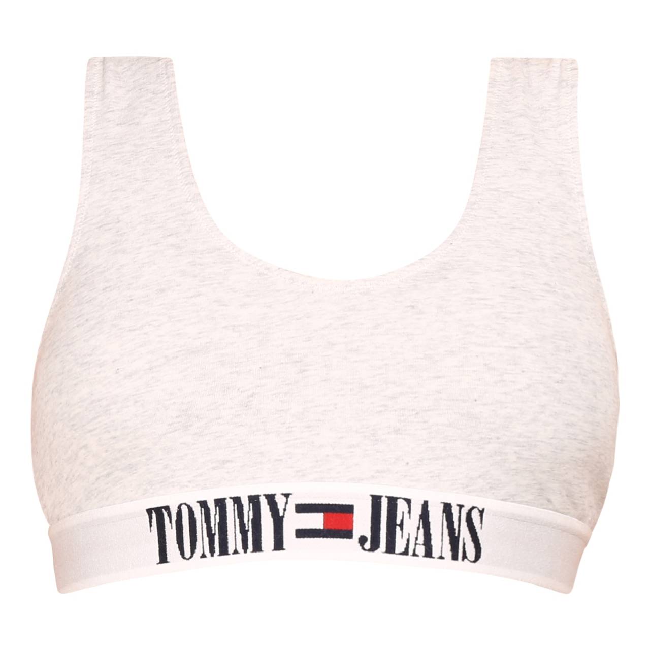 Dámska podprsenka Tommy Hilfiger sivá (UW0UW04261 PJ4) S.
Objavte kombináciu pohodlia, slobody a ikonického štýlu so športovou podprsenkou Tommy Hilfiger.
Bavlnené pohodlie na každodenné aktivity
Materiál podprsenky je mäkká a priedušná bavlna, ktorá je jemná k pokožke a ideálna na celodenné nosenie.
Štýlový dizajn, ktorý sa neomrzí
Jednoduché farebné prevedenie je elegantné a ľahko sa kombinuje s inou spodnou bielizňou a domácim oblečením.
Prečo si podprsenku Tommy Hilfiger zamilujete?

Ľahký materiál s príjemnou elasticitou, mäkký, prirodzený a pohodlný strih bez výstuží.
Minimalistický, nadčasový dizajn, štýlový lem s logom značky.
Skvelá voľba pre každodenné pohodlie bez kompromisov.

Tommy Hilfiger je značka pre všetky moderné ženy
Spodná bielizeň Tommy Hilfiger predstavuje dokonalú harmóniu medzi klasickým a moderným vzhľadom.
Ako sa starať o podprsenku Tommy Hilfiger
Aby váš nový obľúbený kúsok zostal dlho v skvelom stave, odporúčame dodržiavať tieto pokyny na starostlivosť.

Perte: Per pri maximálnej teplote 30 °C, najlepšie v ochrannom sáčku.
Sušenie: Nevhodné do sušičky - suš voľne na vzduchu, najlepšie položenú, aby si podprsenka udržala svoj tvar.
Žehlenie: Nežehliť - materiál je jemný a hladký sám o sebe, žehlenie nie je potrebné.

Tip: Staňte sa expertom na údržbu spodnej bielizne vďaka radám v našom článku a doprajte svojim obľúbeným kúskom starostlivosť, akú si zaslúžia.