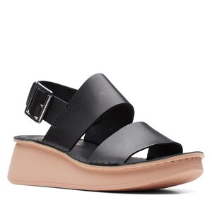 Sandále Clarks - Velhill Strap Black Leather.