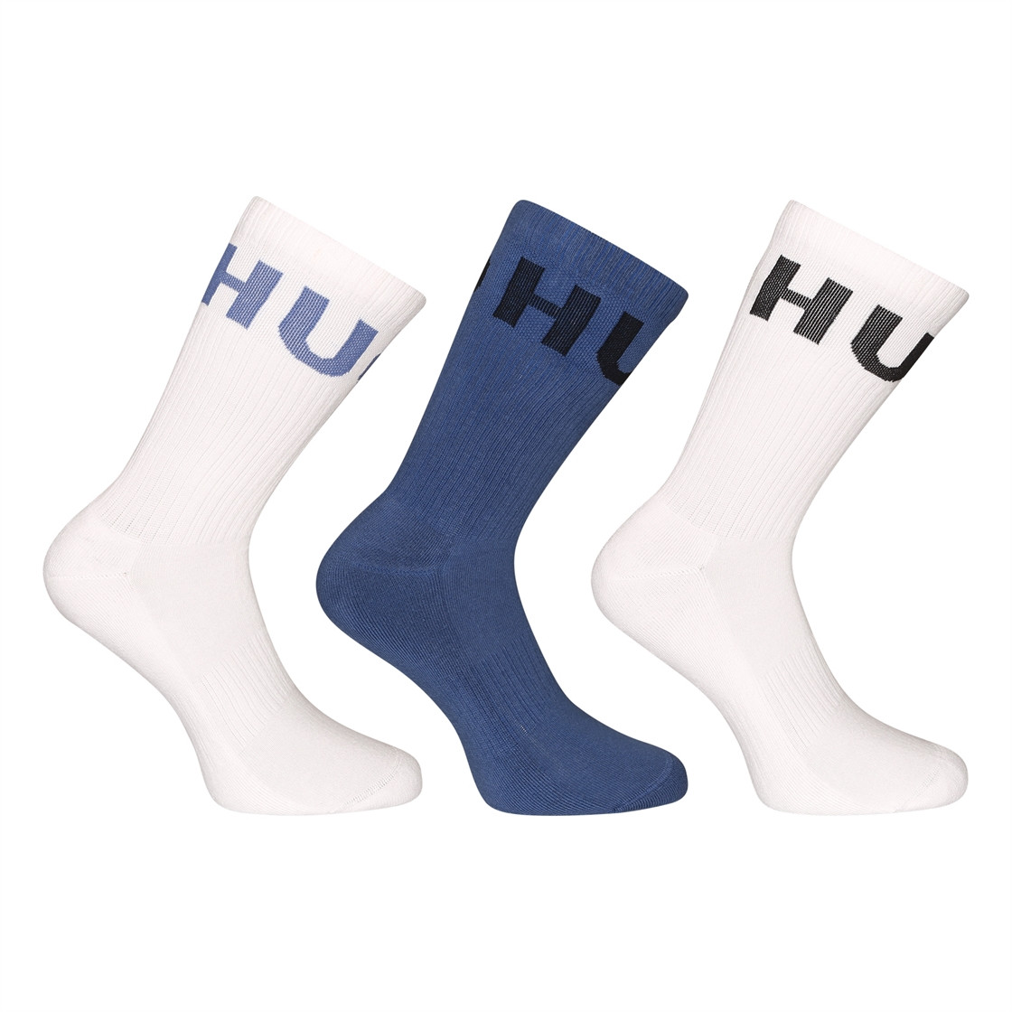 3PACK ponožky HUGO vysoké viacfarebné (50531517 422) L.
Stavte na klasiku, ktorá nikdy nesklame!
Kvalitný materiál, ktorý drží tvar a udržiava vás v pohodlí
Tieto ponožky sú vyrobené zo zmesi bavlny a umelých vlákien.
Minimalistický dizajn so športovým nádychom
Jednofarebný vzhľad doplnený výrazným logom HUGO v hornej časti dodáva ponožkám moderný vzhľad.
Prečo by vám ponožky HUGO nemali chýbať v šatníku

Prvotriedny materiál: Kombinácia bavlny a umelých vlákien zaručuje dokonalé pohodlie, priedušnosť a pružnosť počas celého dňa.
Štýlový a nadčasový dizajn: Jednofarebný vzhľad s kontrastným logom HUGO dodá vášmu outfitu šmrnc a hodí sa ku všetkému.
Vysoký komfort pri nosení: Rebrovaný lem drží ponožky pevne na mieste bez toho, aby sa zväzovali, takže sú ideálne na bežné nosenie a športové aktivity.

Spodná bielizeň HUGO pre milovníkov pohodlia a luxusu
Značka spodnej bielizne HUGO patrí do rodiny odevov Hugo Boss a vyniká kvalitnými materiálmi a precíznym spracovaním.
Ako sa starať o ponožky HUGO
Aby vaše obľúbené ponožky dlho vydržali, odporúčame dodržiavať tieto tipy.

Pranie: Ponožky perte pri maximálnej teplote 40 °C.
Sušenie: Ponožky môžete sušiť v sušičke, ale len na studenom vzduchu.
Žehlenie.

Tip: Staňte sa expertom na údržbu spodnej bielizne vďaka tipom v našom článku a doprajte svojim obľúbeným kúskom starostlivosť, ktorú si zaslúžia.