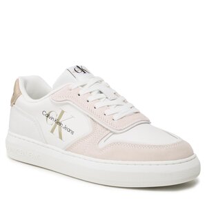 Sneakersy Calvin Klein Jeans - Casual Cupsole Irregular Lines YM0YM00606 White/Ancient White 0LA.