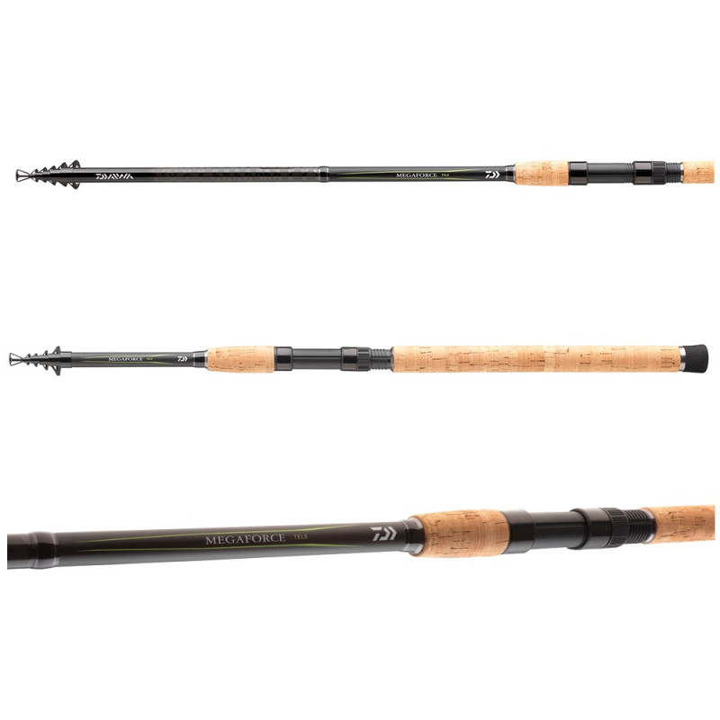 Daiwa prút megaforce tele 3,3 m 40-90 g.
 Táto rada prútov ponúka vhodný model pre takmer každý účel pri rybárčení a vždy ponúka skvelý pomer ceny a výkonu.