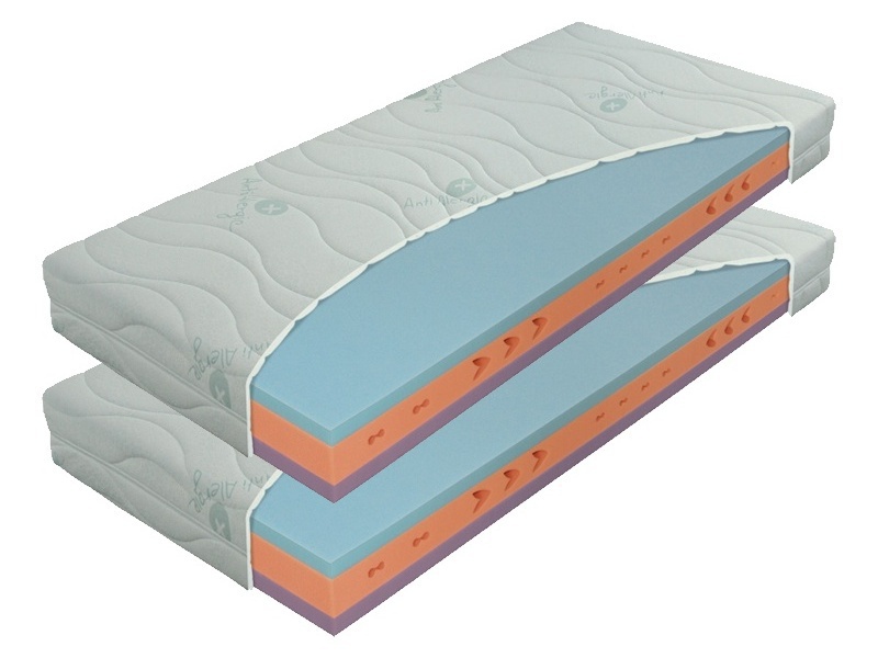 Matrac 1 + 1 zdarma ergoflex 22 - penový - výber rozmeru.

 

Vlastnosti


	pre osoby preferujúce stredne tuhé alebo tuhšie lôžko
	matrac s rozdielnou tuhosťou jednotlivých ložných plôch (rovné - bez profilácie), sedemzónový
	jadro matraca: pena Eliocell s perforáciou - s hustotou 28kg/m³, ložné plochy pena Eliocell s hustotou 25 kg/m³, jedna mäkčená
	výška matraca cca 12 cm (vrátane poťahu Dryfast cca 14 cm)
	odporúčaná nosnosť do 130 kg
	vhodné uloženie na lamelový či pevný rošt
	snímateľný a prateľný poťah Dryfast, tvarovo prešitý s klimatizačnou výplňou z dutého PES vlákna 200g/m²
	záruka na jadro matraca 3 roky


 

ELIOCELL PENA - (modrá, oranžová a fialová vrstva) - jej zloženie zaručuje dobré kopírovacie vlastnosti a pevnosť.

 

Uvedené ceny sú do rozmeru 90x200cm.

 

Pri výbere matraca zakliknite požadovaný rozmer.

 

U matracov širších 160cm, a tiež matracov všetkých atypických rozmerov, sme nútení požadovať od zákazníka zálohu vo výške 20% z ceny. O výške zálohy Vás budeme kontaktovať e-mailom po uskutočnení objednávky maximálne do dvoch pracovných dní.