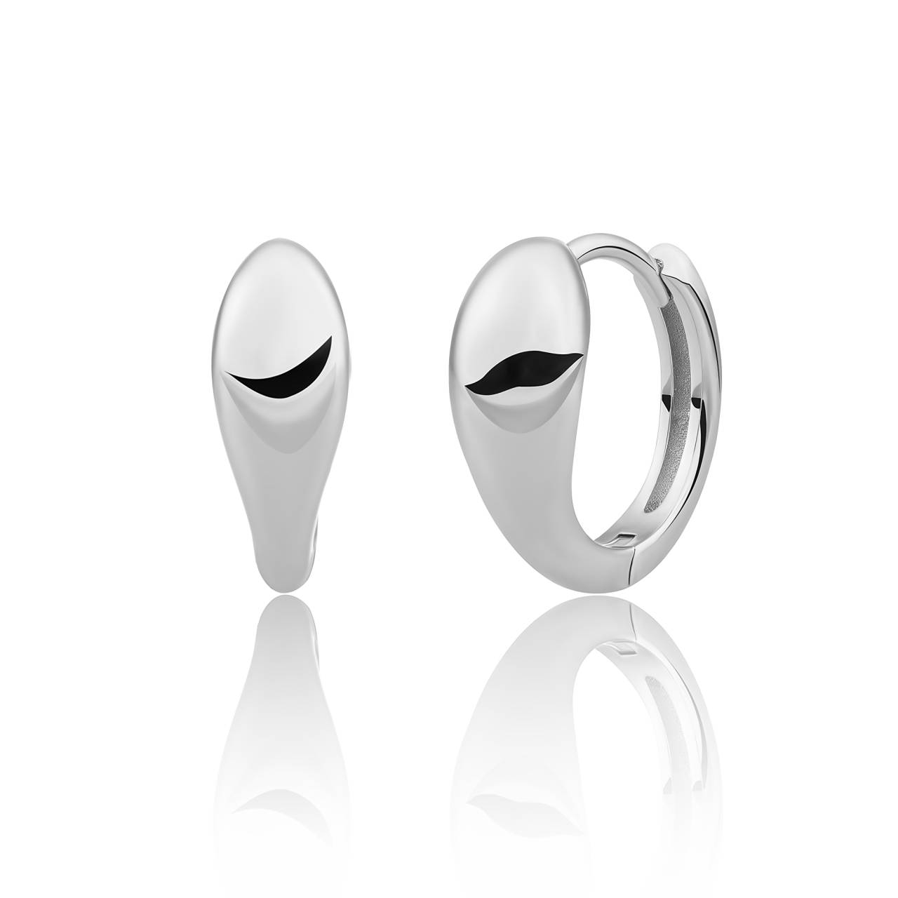 Sparkling Jewels Strieborné kruhové náušnice EAS32.