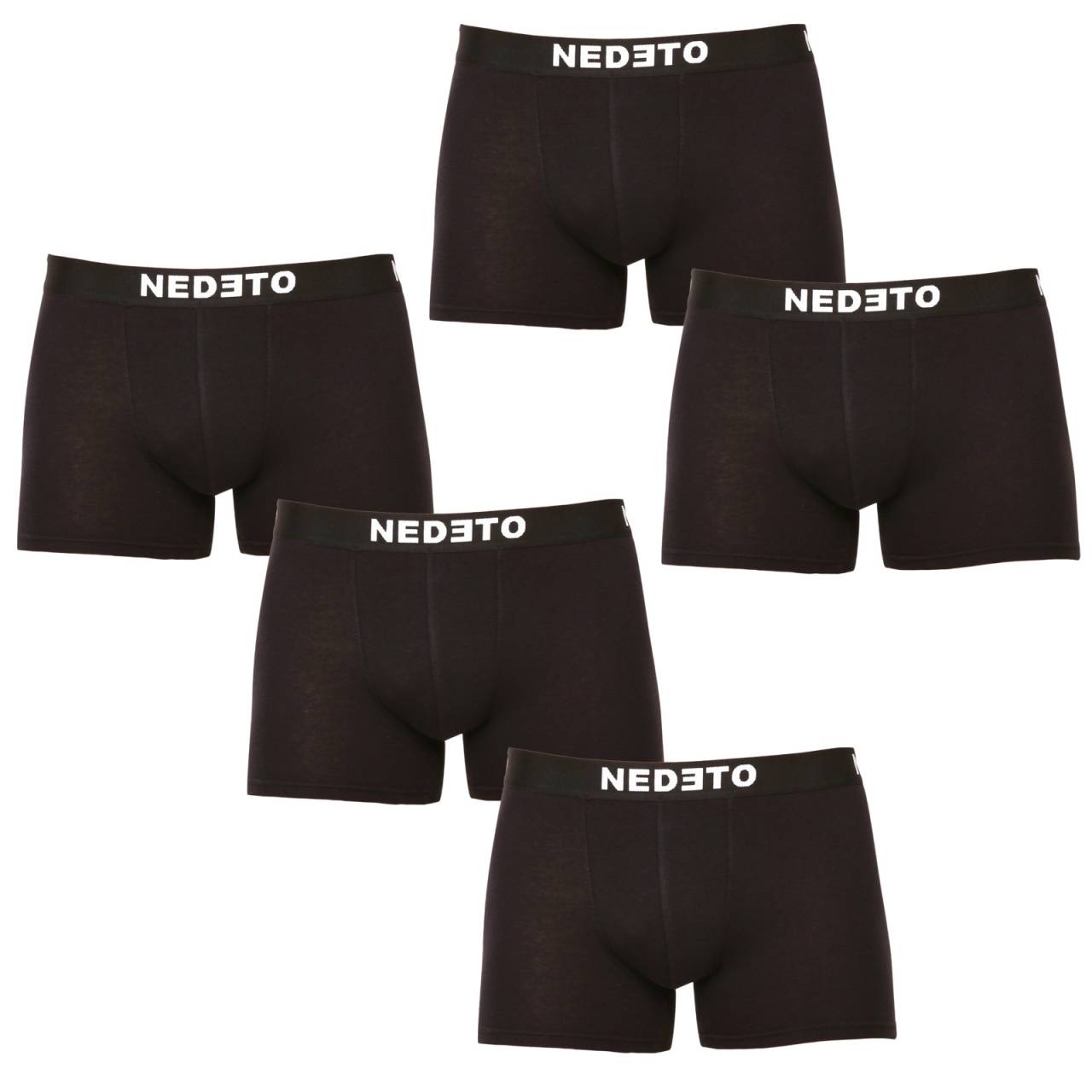5PACK pánske boxerky Nedeto čierne (5NB001b) XL, trenky.
Doprajte si maximálny komfort a štýl s pánskymi boxerkami Nedeto v klasických farbách.
Kvalitný a odolný materiál pre moderného muža
Boxerky sú vyrobené z vysoko kvalitnej zmesi bavlny a elastanu.
Boxerky Nedeto mají moderní design a pohodlný střih
Boxerky Nedeto jsou navrženy v minimalistickém designu s vytkávanou gumou s výrazným logem Nedeto, která dodává spodnímu prádlu moderní vzhled.
Prečo si boxerky Nedeto zamiluješ

Bavlnený materiál: Jemný, mäkký a priedušný materiál, ktorý zaručí celodenné pohodlie a komfort.


Klasický strih a štýlové detaily: Jednoduchý a moderný dizajn v univerzálnej farbe pre každodenný štýl a pohodlie.


Skvelý pomer ceny a kvality: Za nízku cenu získate hneď päť kusov kvalitného spodného prádla.

Česká značka Nedeto ponúka kvalitné prádlo za super cenu
Spodné prádlo Nedeto nielen predávame, ale stojíme aj za jeho výrobou.
Ako sa starať o boxerky Nedeto?
Aby ti tvoje obľúbené spodné prádlo vydržalo dlho v perfektnom stave, venuj pozornosť aj jeho údržbe.

Pranie: Odporúčame prať boxerky na maximálnu teplotu 30 °C.


Sušenie: Nesušte v sušičke.


Žehlenie: Boxery je možné žehliť, nastav žehličku na nižšiu teplotu vhodnú pre bavlnu.

Tip: Staňte sa odborníkom na údržbu spodnej bielizne vďaka radám v našom článku a doprajte svojim obľúbeným kúskom starostlivosť, ktorú si zaslúžia.