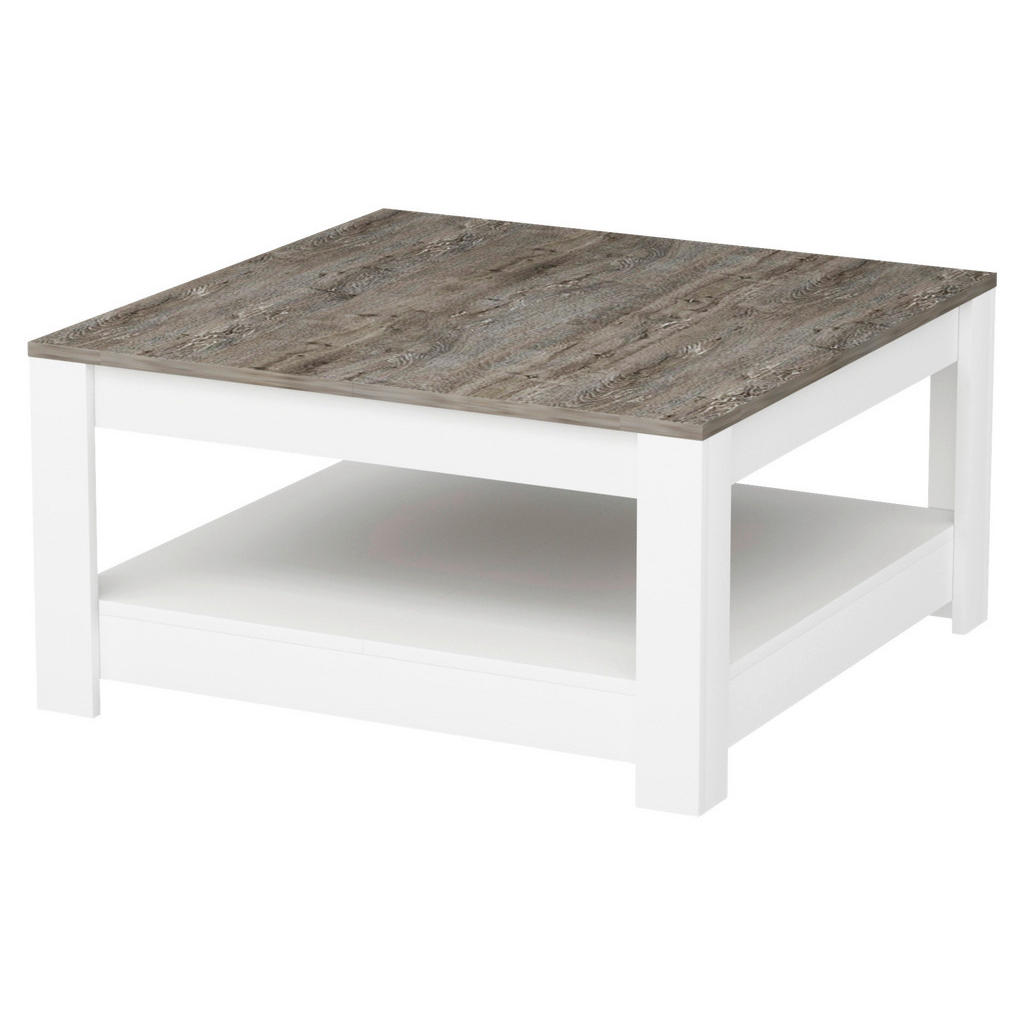 Livetastic KONFERENČNÝ STOLÍK, biela, tmavý dub, kompozitné drevo, 89/89/45 cm.