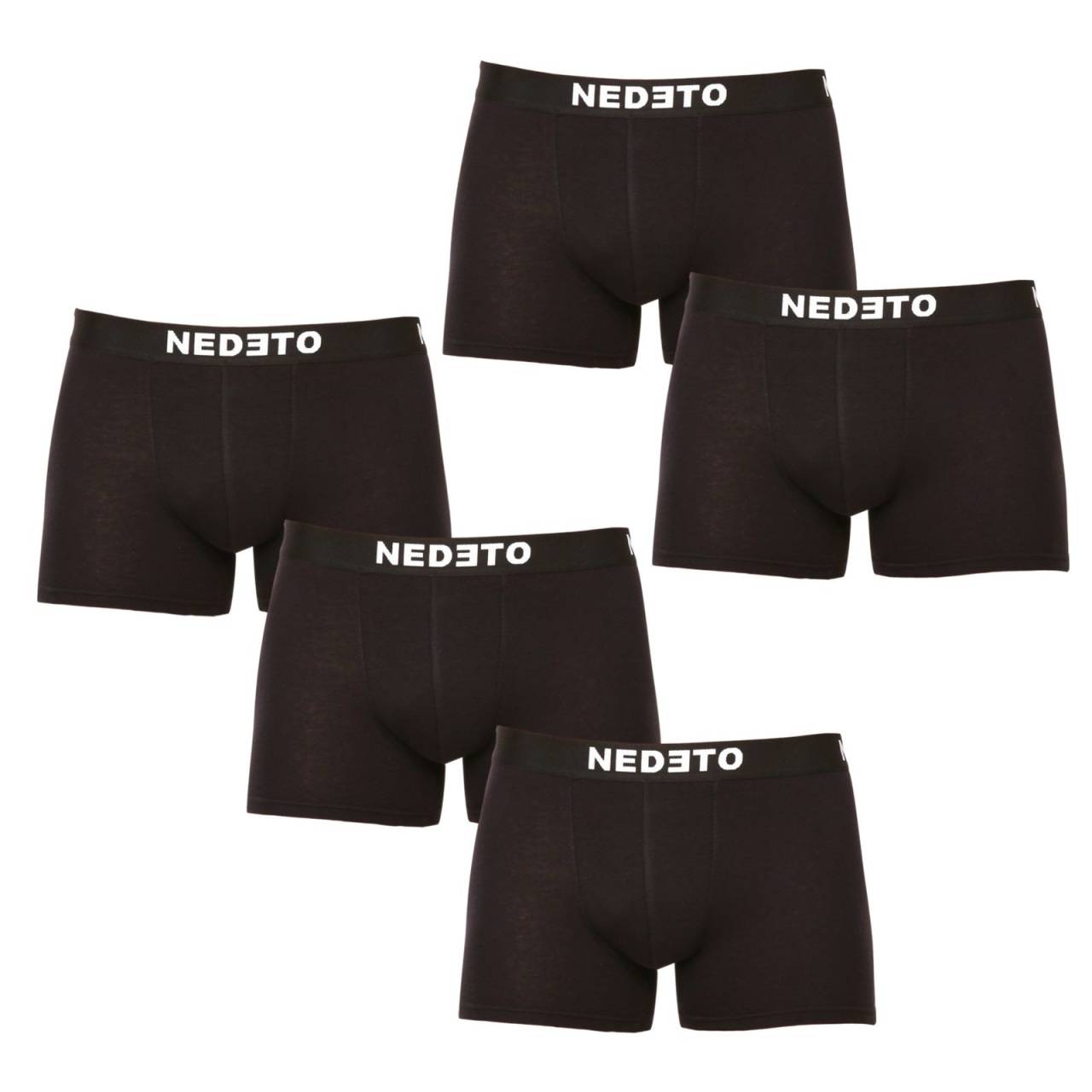 5PACK pánske boxerky Nedeto čierne (5NDTB001-brand) XXL, trenky.
Doprajte si maximálny komfort a štýl s pánskymi boxerkami Nedeto v klasických farbách.
Kvalitný a odolný materiál pre moderného muža
Boxerky sú vyrobené z vysoko kvalitnej zmesi bavlny a elastanu.
Boxerky Nedeto mají moderní design a pohodlný střih
Boxerky Nedeto jsou navrženy v minimalistickém designu s vytkávanou gumou s výrazným logem Nedeto, která dodává spodnímu prádlu moderní vzhled.
Prečo si boxerky Nedeto zamiluješ

Bavlnený materiál: Jemný, mäkký a priedušný materiál, ktorý zaručí celodenné pohodlie a komfort.


Klasický strih a štýlové detaily: Jednoduchý a moderný dizajn v univerzálnej farbe pre každodenný štýl a pohodlie.


Skvelý pomer ceny a kvality: Za nízku cenu získate hneď päť kusov kvalitného spodného prádla.

Česká značka Nedeto ponúka kvalitné prádlo za super cenu
Spodné prádlo Nedeto nielen predávame, ale stojíme aj za jeho výrobou.
Ako sa starať o boxerky Nedeto?
Aby ti tvoje obľúbené spodné prádlo vydržalo dlho v perfektnom stave, venuj pozornosť aj jeho údržbe.

Pranie: Odporúčame prať boxerky na maximálnu teplotu 30 °C.


Sušenie: Nesušte v sušičke.


Žehlenie: Boxery je možné žehliť, nastav žehličku na nižšiu teplotu vhodnú pre bavlnu.

Tip: Staňte sa odborníkom na údržbu spodnej bielizne vďaka radám v našom článku a doprajte svojim obľúbeným kúskom starostlivosť, ktorú si zaslúžia.