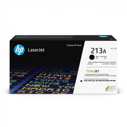 HP 213A W2130A čierny (black) originálny toner.
   Originálny toner = záruka priamo od výrobcu tlačiarne 100% použitie v tlačiarni - bezproblémové fungovanie s vašou tlačiarňou Použitím originálnej náplne predlžujete životnosť tlačiarne Osvedčená špičková kvalita - vysokokvalitná a spoľahlivá tlač originálnou tlačovou kazetou od prvej do poslednej stránky Trvalé a profesionálne výsledky tlače - dlhodobá udržateľnosť tlače Kratšie zdržanie pri tlači stránok Garancia Vašej spokojnosti pri použití našej originálnej náplne Zabezpečujeme bezplatnú recykláciu originálnych náplní Zlyhanie náplne v menej ako 1% prípadov Jednoduchá a rýchla výmena náplne  Kód výrobca: W2130A