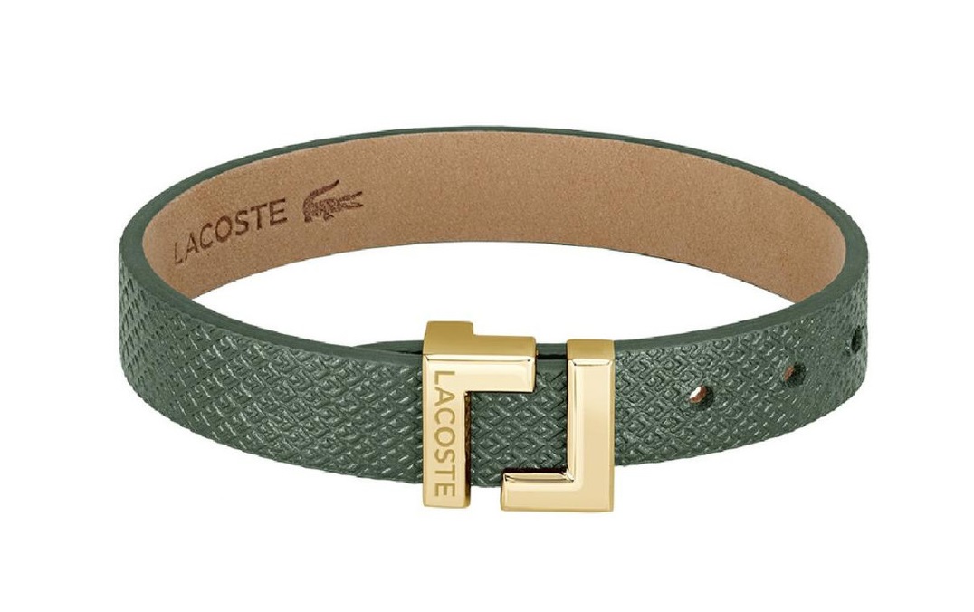 Lacoste Elegantný zelený kožený náramok Lura 2040218.