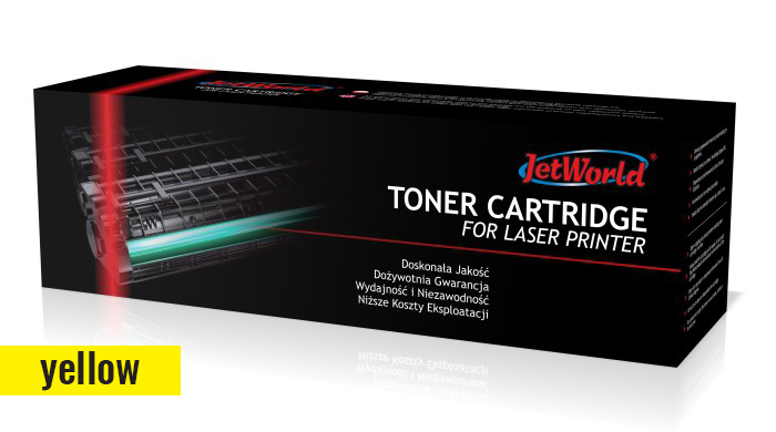 JetWorld PREMIUM kompatibilný toner pro HP W9062MC žltý (yellow).

Cena kompatibilného tonera Jet World pre tlačiarne HP je nižšia ako cena originálu, takže ušetríte až 80 % nákladov na tlač.
Vďaka prémiovej kvalite je táto alternatívna kazeta vhodná aj pre náročných používateľov.
Kompatibilná tonerová kazeta dokáže vytlačiť rovnako alebo dokonca viac strán ako originál, pričom si zachováva rovnakú kvalitu - ostré črty a sýte farby.
Na všetky kazety Jet World poskytujeme doživotnú záruku.
Je ideálna na každodennú tlač dokumentov alebo fotografií vašich nezabudnuteľných zážitkov.
Každá alternatívna tonerová kazeta prechádza počas výroby prísnou kontrolou kvality.
Spoločnosť Jet World, ktorá má viac ako 20 rokov overených skúseností, vyrába produkty podľa noriem ISO 9001, ISO 14001 a ISO 18001.

Existuje mnoho výrobcov kompatibilných kaziet, ale ich kvalita sa môže líšiť. Vďaka overenej kvalite nášho dodávateľa zaručujeme 100 % spokojnosť. Spoločnosť Jet World získala počas svojho pôsobenia na trhu veľa skúseností a vďaka tomu jej výrobky dosahujú rovnakú úroveň kvality ako originálne.
Kód výrobcu: JW-HW9062YN