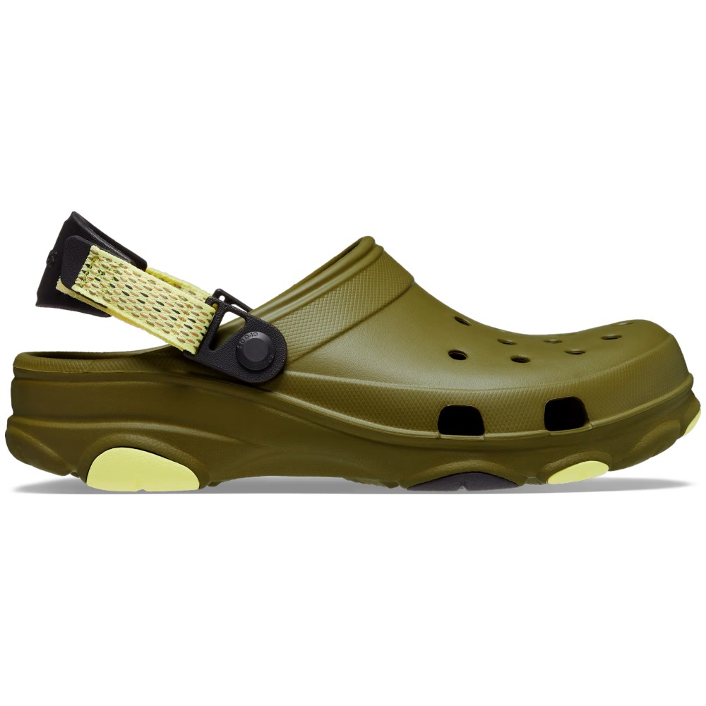 Crocs šľapky classic all-terrain clog aloe - 43-44.
 •Spevnená podrážka s hlbokým profilom poskytuje oporu a zabraňuje pošmyknutiu •Zvršok z patentovaného materiálu Croslite™ •Otvory po stranách umožňujú cirkuláciu vzduchu a pomáhajú odvádzať vodu •Jednoduché čistenie a rýchle vysúšanie •Nastaviteľný pásik okolo päty pre ešte pevnejší a pohodlnejší krok •Možnosť dozdobenia odznaky Jibbitz™