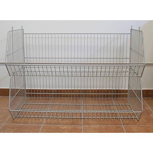 Kôš Racks H13 1250x400x350 mm, drôtený, závesný, na regál *L*.