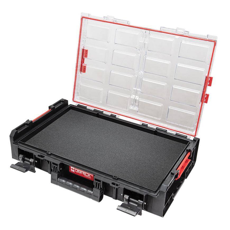 Box QBRICK® System ONE Organizer XL, Penová vložka.
<p><strong>Vonkajšie rozmery:</strong> 582x387x131 mm<br /><strong>Objem:</strong> 13,5 l</p>
<p>Po kliknutí na odkaz si môžete sami nakonfigurovať rôzne modely QBRICK, tento nástroj Vám sprehľadní objednávanie medzi rôznymi boxami, ktorý finálne uvidíte na detailnejšom obrázku s popisom kompletnej váhy. </p>
<p><a title=