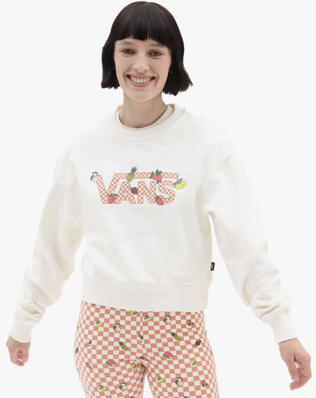 Vans FRUIT CHECKERBOARD CROP CREW M.