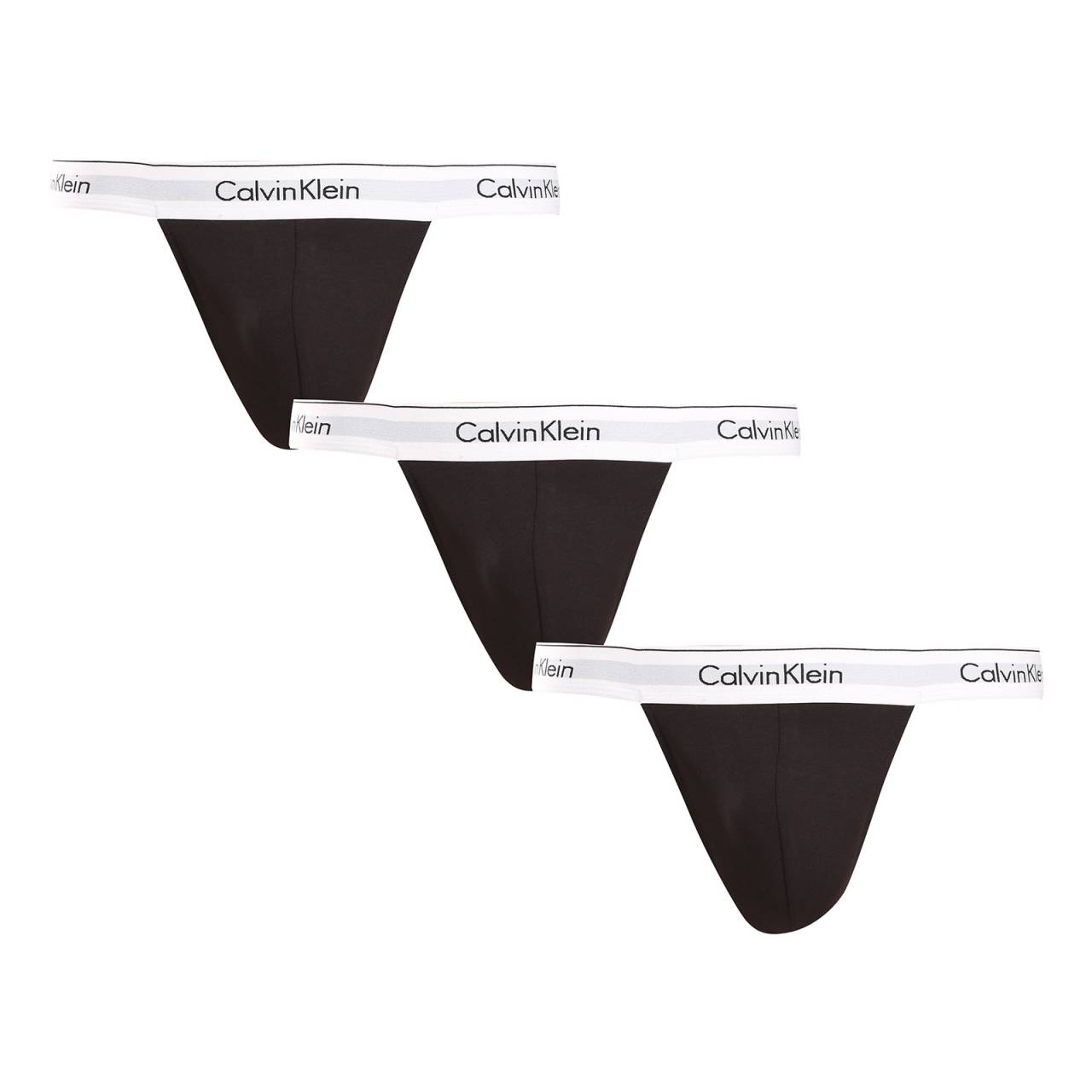 3PACK pánska tangá Calvin Klein čierná (NB3226A-001) XL.