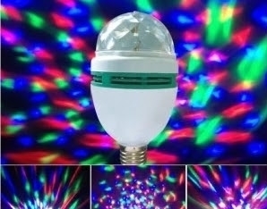 Rotujúca LED disco žiarovka