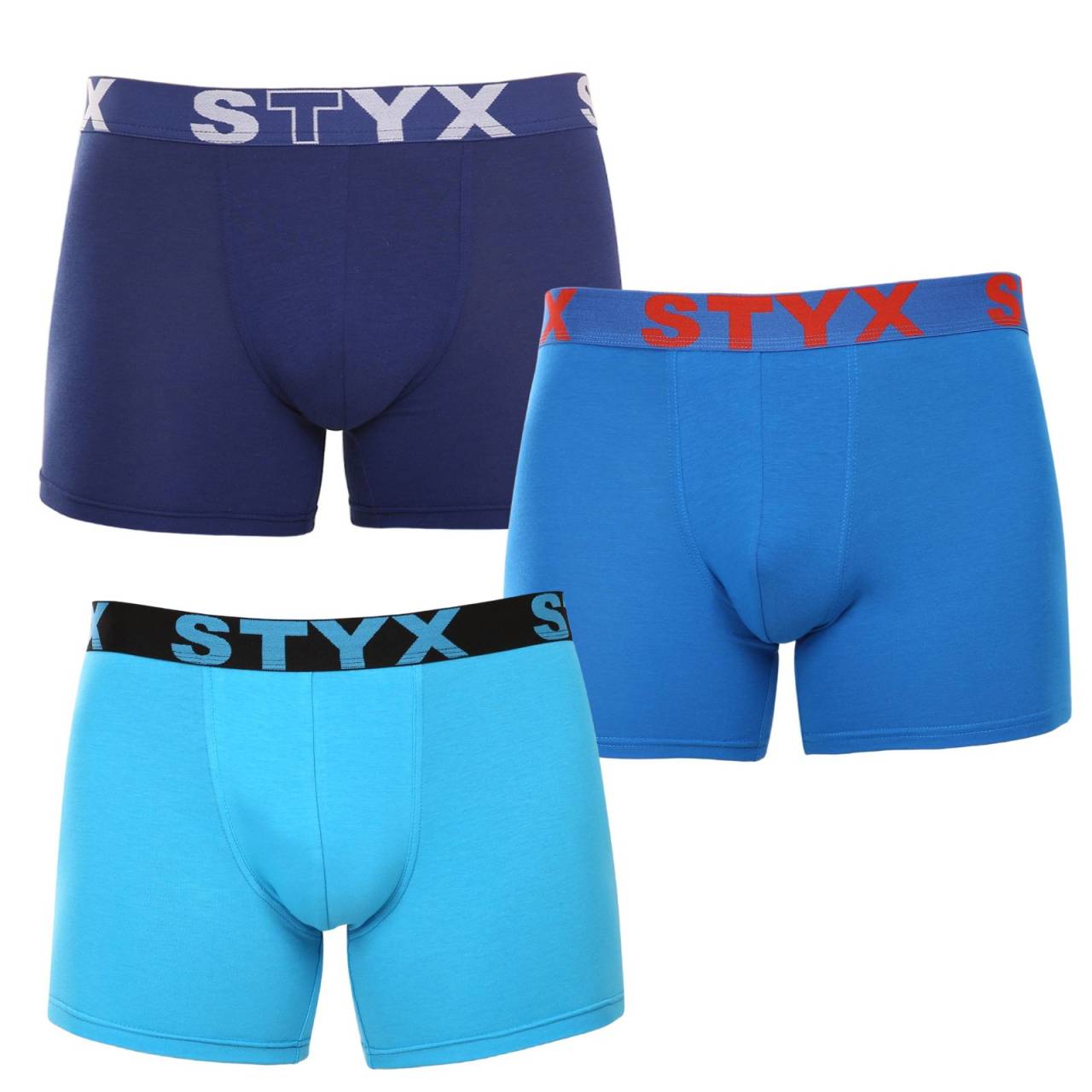 3PACK Boxers pour hommes Styx long sport élastique multicolore (3U96897) L.
Offrez-vous un confort qui dure toute la journée avec le caleçon Styx pour homme.
Matériau de qualité pour un confort maximal
Ce boxer est fabriqué à partir d'un mélange de coton et de fibres synthétiques de première qualité.
Conception pratique et précision tchèque
Le boxer Styx a des jambes allongées qui vous apportent un soutien supplémentaire et évitent les frottements au niveau des cuisses, ce que vous apprécierez pendant le sport et les longues sessions au bureau ou dans la voiture.
Pourquoi choisir le boxer Styx

Qualité tchèque : Conçu et fabriqué en République tchèque, ce qui garantit une qualité de fabrication optimale.
Matériaux de première qualité : Combinaison de coton, de modal et d'élasthanne pour un maximum de confort.
Conception universelle : Des jambes allongées et un élastique sportif élégant pour toutes les occasions.

Les sous-vêtements Styx sont l'un des plus populaires.
La marque tchèque Styx est surtout connue des consommateurs pour ses shorts aux motifs originaux et aux couleurs vives.
Comment entretenir correctement mon boxer Styx ?

Blanchisserie : Laver à 30°C avec un détergent doux pour conserver la douceur et le confort de la matière.
Séchage : Il n'est pas recommandé de les sécher au sèche-linge, mais à l'air libre afin de préserver leur forme.
Repassage : Si nécessaire, repassez à basse température pour préserver la souplesse de la matière.

Conseil : Devenez un expert de l'entretien de la lingerie les conseils de notre article et donnez à vos pièces préférées le soin qu'elles méritent.