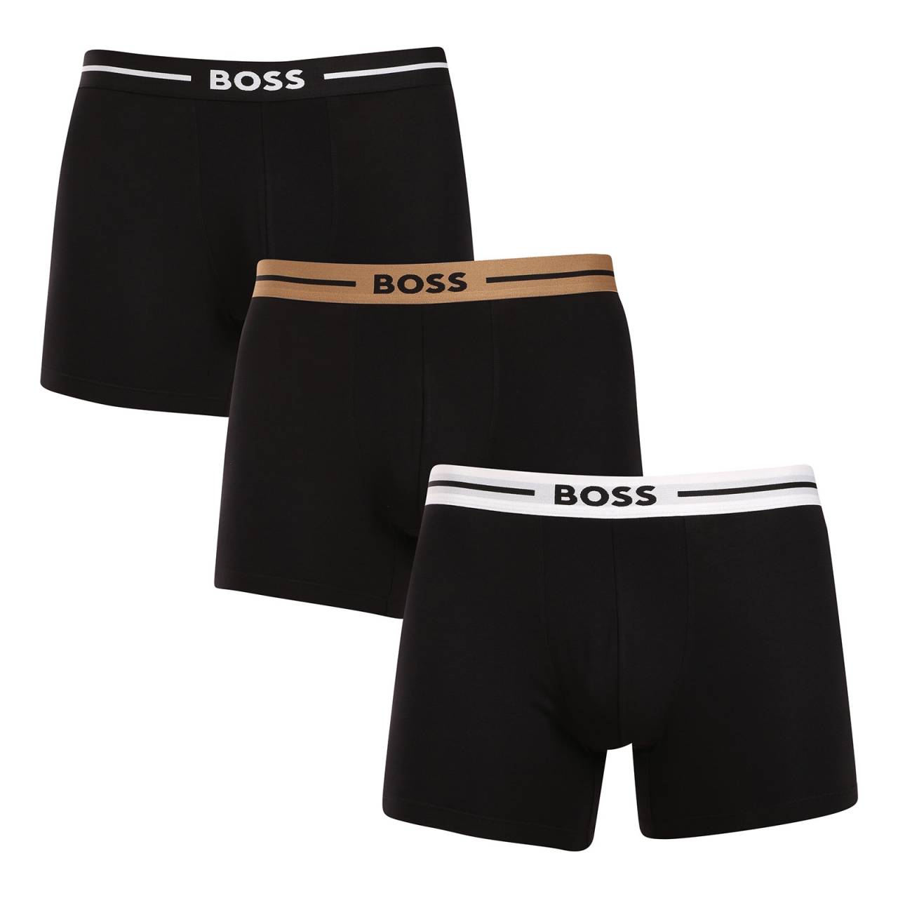 3PACK pánske boxerky BOSS čierné (50517834 981) XXL, trenky.
Doprajte si dokonalé pohodlie a nadčasový štýl s pánskymi boxerkami BOSS.
Prémiový materiál pre maximálne pohodlie
Boxerky sú vyrobené z vysokokvalitnej zmesi bavlny a elastanu, ktorá poskytuje dokonalú kombináciu jemnosti, priedušnosti a pružnosti.
Štýlový dizajn a elegantný vzhľad
Klasický dizajn s decentným logom BOSS na tkanej elastickej časti dodáva boxerkám moderný a sofistikovaný vzhľad.
Prečo si boxerky BOSS zamilujete

Prvotriedna bavlna: Mäkké, priedušné a príjemné na telo.
Elastický pás s logom BOSS: Štýlové a pohodlné.
Dlhšie nohavičky: Ideálne pod oblek a na šport.
Pružný materiál: Dokonale sa prispôsobí vášmu telu.

Spodná bielizeň BOSS je povinnou výbavou všetkých štýlových mužov.
Značka BOSS vznikla odčlenením od známeho výrobcu oblečenia Hugo Boss ako línia výrobkov pre mužov, ktorí majú radi kvalitné kúsky a nadčasový vzhľad.
Ako sa starať o boxerky BOSS?
Aby si vaše nové boxerky zachovali svoj tvar a kvalitu čo najdlhšie, odporúčame dodržiavať tieto pokyny:

Pranie: Per na 30 °C s podobnými farbami a jemným pracím prostriedkom.
Sušenie: Môžeš ich sušiť v sušičke na nízku teplotu, ale pre dlhšiu životnosť odporúčame sušenie na vzduchu.
Žehlenie: Pokiaľ je potrebné, žehli na nízku teplotu.

Tip: Nájsť ten správny kus spodnej bielizne, ktorý vám dokonale padne, môže byť náročné.