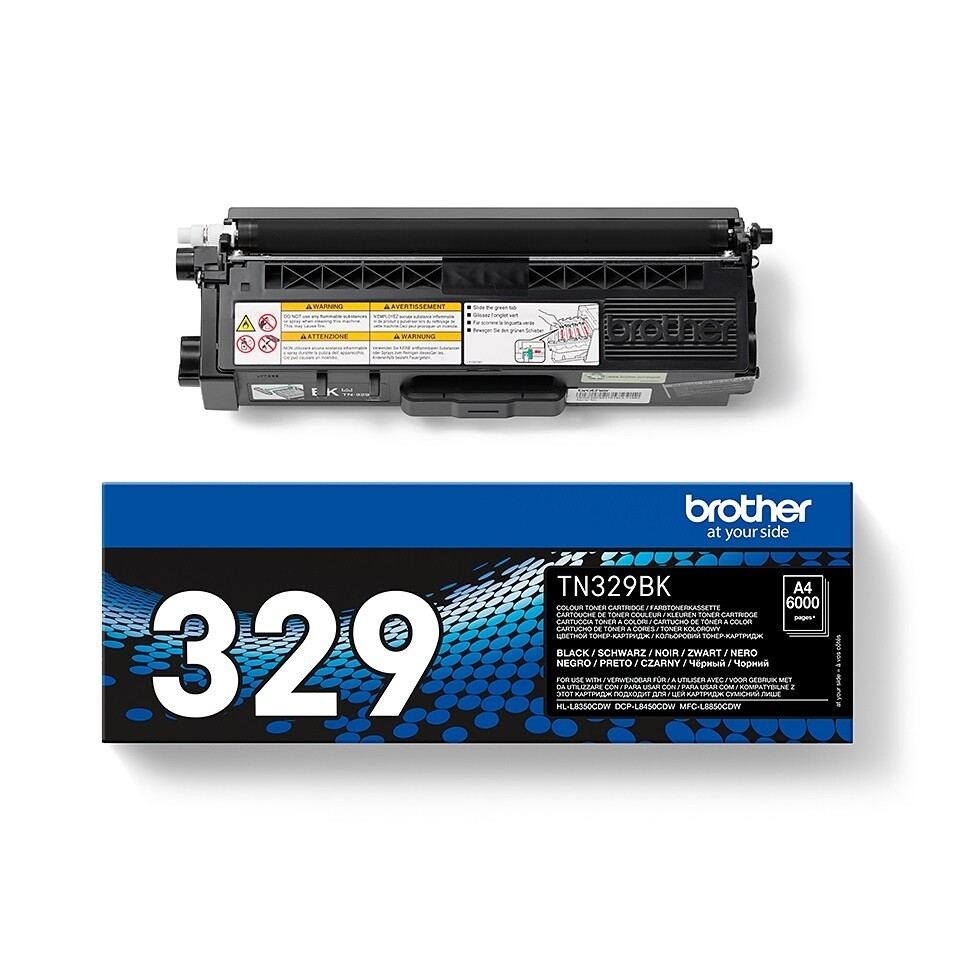 Brother TN-329BK čierný (black) originálny toner.
Originálny toner = záruka priamo od výrobcu tlačiarne
100 % použitie v tlačiarni - bezproblémové fungovanie s vašou tlačiarňou
Použitím originálnej náplne predlžujete životnosť tlačiarne
Osvedčená špičková kvalita - vysoko kvalitná a spoľahlivá tlač originálnou tlačovou kazetou od prvej do poslednej stránky
Trvalé a profesionálne výsledky tlače - dlhodobá udržateľnosť tlače
Kratšia prodleva pri tlači stránok
Garancia Vašej spokojnosti s použitím našej originálnej náplne
Zabezpečujeme bezplatnú recykláciu originálnych náplní
Zlyhanie náplne v menej ako 1% prípadov
Jednoduchá a rýchla výmena náplne

Kód výrobcu: TN329BK