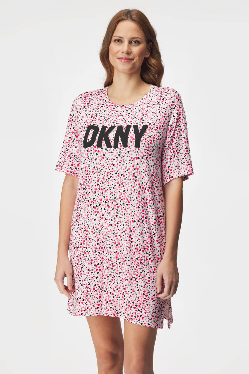 Nočná košieľka DKNY Hearts krátka.