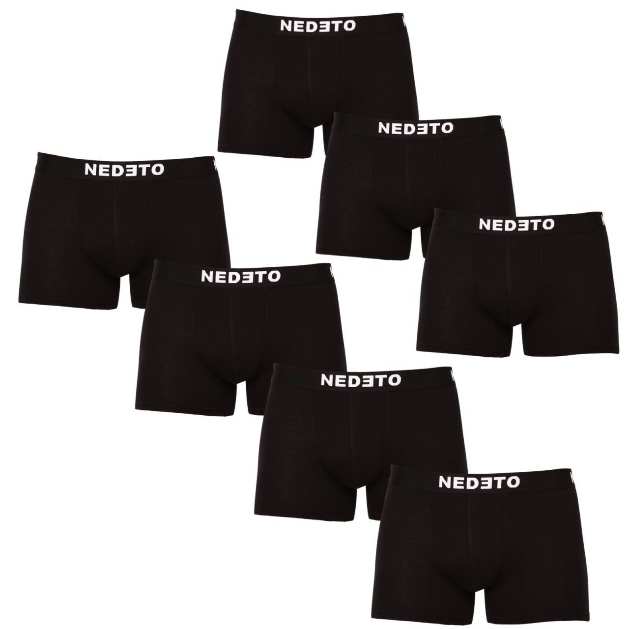 7PACK Moške boksarice Nedeto črne (7NDTB001-brand) 4XL.
Klasične črne boksarice za vsako garderobo

Moške boksarice Nedeto z daljšo nogavico zagotavljajo popolno udobje za vsakodnevno nošenje, ne glede na to, ali vas čaka pomemben delovni sestanek ali plezanje.
Češka blagovna znamka Nedeto stavi na kakovost

Vsi nosimo boksarice Nedeto, ker smo jih izdelali sami.