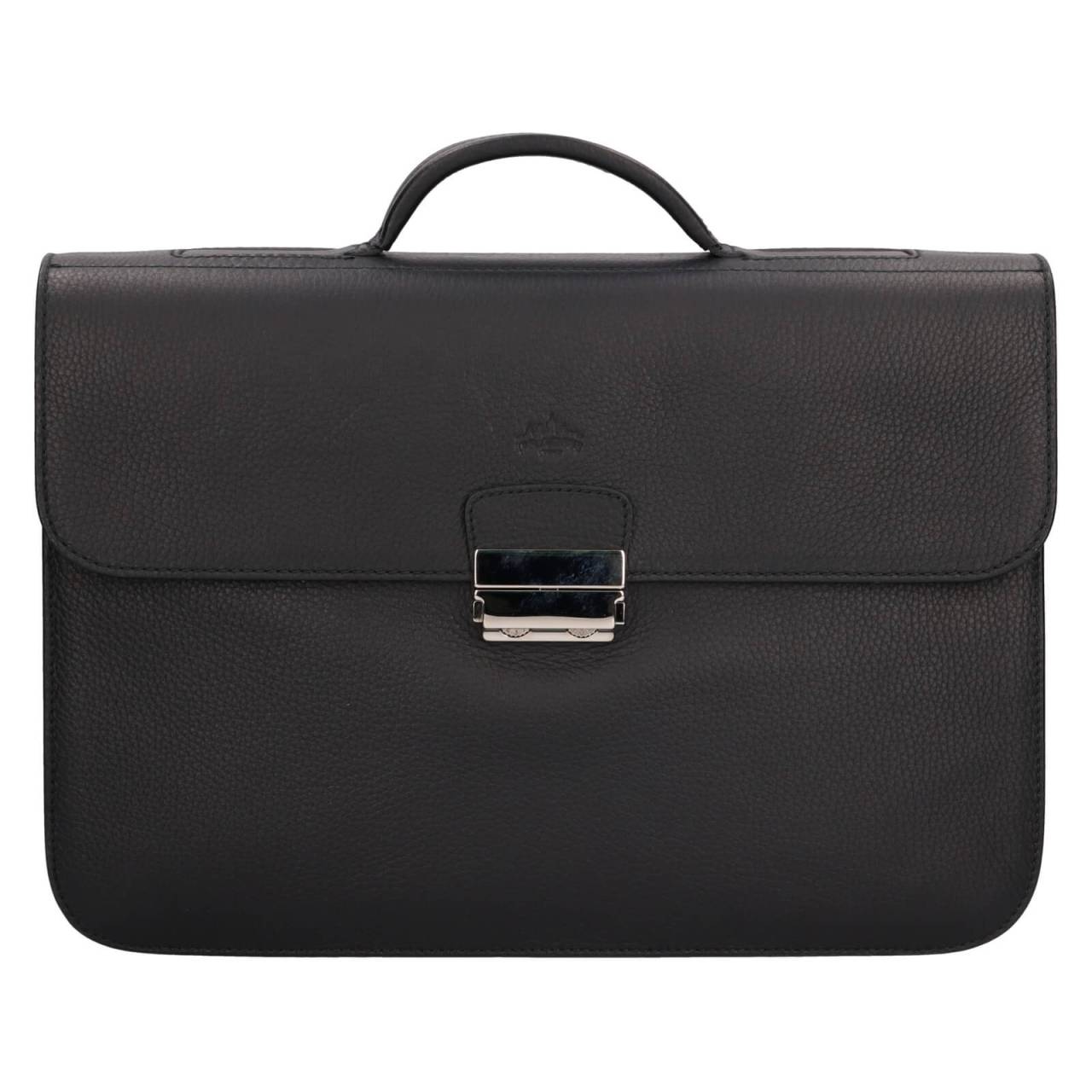 Luxusná pánska kožená aktovka/spisovka Unidax Julius - čierna.