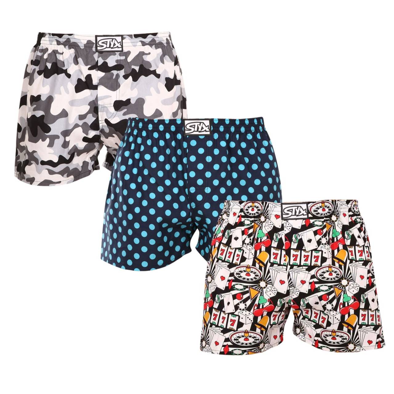 3PACK Caleçons homme Styx art caoutchouc classique multicolour (3A14731) XL.
Short en coton coloré pour un confort quotidien
Le short Styx pour homme est fabriqué en 100 % coton.
La marque tchèque Styx offre plaisir et qualité supérieure
Les sous-vêtements Styx sont particulièrement appréciés par ceux pour qui l'individualité est importante.