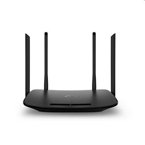 tp-link Archer VR300, VDSL/ADSL Dualband Wireless Modem/Router, 1200Mbit/s, 802.11ac/a/b/g/n, 1xRJ11, 1x Wan, 3x LAN.
Archer VR300

    Parental Controls: manage responsible internet access for your children
    Guest Network|: provides separate access for guests while securing the home network
    Firewall Security: supports DoS, SPI Firewall, IP Addressing/Domain Filter, IP/MAC Address Binding
    Quality of Service: prioritizes network traffic by device or application
    IPTV IGMP Proxy/Snooping: supports Bridge and Tag VLAN for smooth IPTV application
    IPv6: compatible with IPv6 (Internet Protocol version 6)
    Multilingual Interface: provides hassle-free configuration in six languages (EN/DE/IT/TR/RU/PO)

HARDWARE FEATURES
Interface  3 10/100 RJ45 LAN Ports
1 10/100 RJ45 LAN/WAN Port
1 RJ11 Port
Button  WPS Button
Power On/Off Button
Reset Button
Power Supply  12VDC/1A
VDSL2 Standards  ITU G.993.2, Up to 17a pro¬le (POTS)
ITU-T G.993.5 (G.vector)
ITU-T G.998.4 (G.INP)
ADSL Standards  Full-rate ANSI T1.413 Issue 2,
ITU-T G.992.1(G.DMT),
ITU-T G.992.2(G.Lite),
ITU-T G.994.1 (G.hs),
ITU-T G.995.1
ADSL2 Standards  ITU-T G.992.3 (G.DMT.bis),
ITU-T G.992.4 (G.lite.bis)
ADSL2+ Standards  ITU-T G.992.5
Dimensions ( W x D x H )  385*290*76mm
Antenna Type  4 ?fixed external antennas
WIRELESS FEATURES
Wireless Standards  IEEE 802.11a/n/ac 5GHz,
IEEE 802.11b/g/n 2.4GHz
Wireless Speeds  867Mbps at 5GHz
300Mbps at 2.4GHz
Transmit Power  2.4GHz <20dBm(EIRP)
5GHz <23dBm(EIRP)
Wireless Functions  Access Point / Wireless Bridge, Wireless Enable\Disable, SSID Broadcast Enable\Disable
Wireless Security  WEP, WPA/WPA2, WPA-PSK/WPA-PSK2 encryptions, QSS(WPS)
SOFTWARE FEATURES
Quality of Service  ATM QoS, Bandwidth Control
Security  NAT Firewall, Access Control, IP and MAC Address Binding
Operating Modes  VDSL/ADSL Modem Router, Wireless Router
Management  Web Based Con¬guration(HTTP), Remote management,
command Line Interface, SSL for TR-069, SNMP v1/2c, Web Based Firmware
Upgrade, Diagnostic Tools
DHCP  Server, Client, DHCP Client List, Address Reservation, DHCP Relay
Port Forwarding  Virtual Server, Port Triggering, DMZ, ALG, UPnP
Dynamic DNS  DynDns, NO-IP
VPN Pass-Through  PPTP, L2TP, IPSec Passthrough
Protocols  Supports IPv4 and IPv6
ATM/PPP Protocols  ATM Forum UNI3.1/4.0, PPP over ATM (RFC 2364),
PPP over Ethernet (RFC2516), IPoA (RFC1577/2225), MER\IPoE (RFC 1483
Routed), Bridge (RFC1483 Bridge), PVC – Up to 8 PVCs
Advanced Functions  Parental Control, Network Address Translation(NAT),
Port Mapping(Grouping), Static Routing, RIP v1/v2(optional), DNS Relay,
DDNS, IGMP V1/V2/V3
Guest Network  2.4GHz guest network, 5GHz guest network
OTHERS
Certification  CE, RoHS, RCM
Package Contents  · AC1200 Wireless VDSL/ADSL Modem Router Archer VR300
· External Splitter
· RJ11 DSL Cable
· RJ45 Ethernet Cable
· Power Adapter
· Quick Installation Guide
System Requirements  · Microsoft Windows XP/7/8/8.1/10, MAC OS, NetWare, UNIX or Linux
· Internet Explorer, Firefox, Chrome, Safari or other Java-enabled browser
· Subscription with an Internet Service Provider (for Internet access)
Environment  · Operating Temperature: 0?~40?
· Storage Temperature: -40?~70?
· Operating Humidity: 10%~90% non-condensing
· Storage Humidity: 5%~90% non-condensing