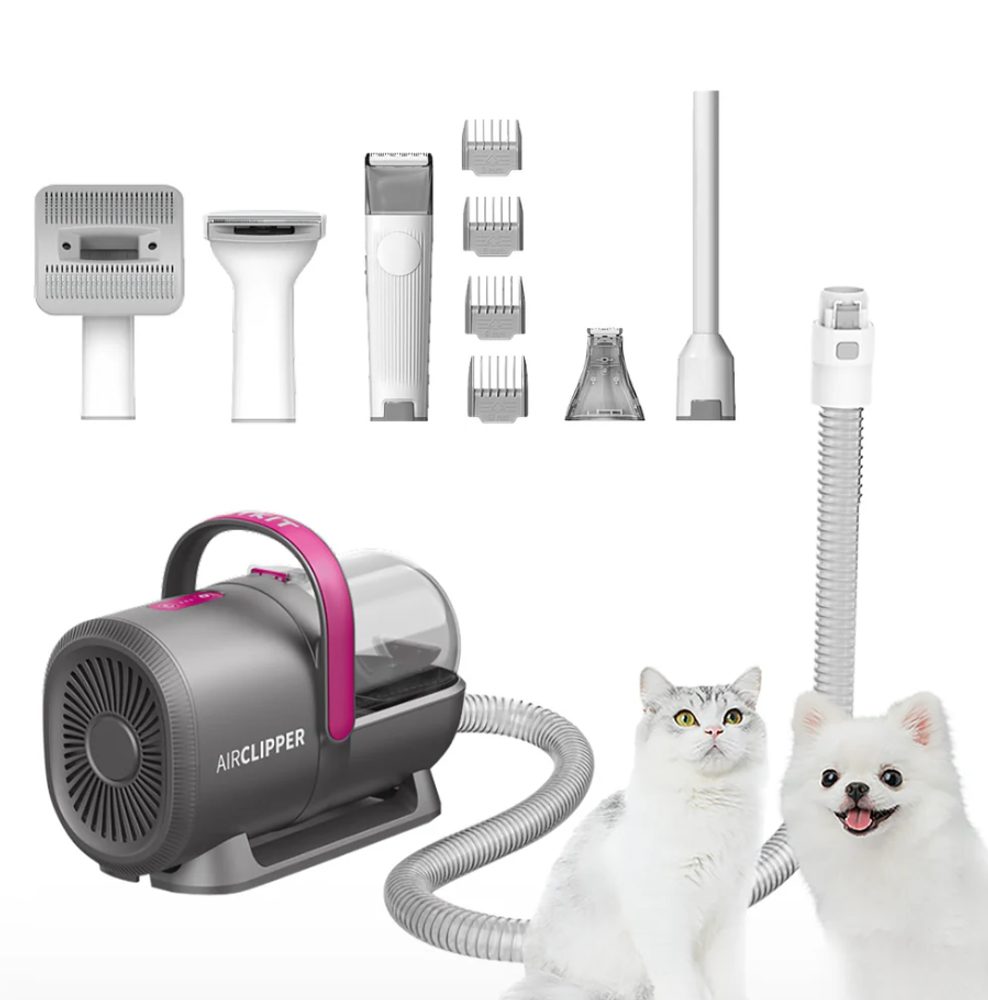 Petkit AirClipper Pflegeset für Haustiere.

Für alle Hunde und Katzen 
Mit AirClip ist die Fellpflege Ihrer Haustiere ein Kinderspiel.

Die Bedienung ist ein Kinderspiel
Die Bedienung dieses Geräts ist sehr intuitiv, so dass Sie es auch ohne Vorkenntnisse in der Tierhaarpflege beherrschen können.