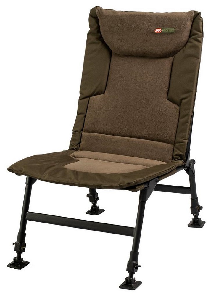 Jrc kreslo defender ii chair.
 Parametre: •Ľahké kreslo s malými transportnými rozmermi •Pevný oceľový rám •Ergonomicky navrhnuté polstrovanie (polyester + polar fleece) •Nastaviteľné nohy so zamykacím systémom •Patky proti zaboreniu