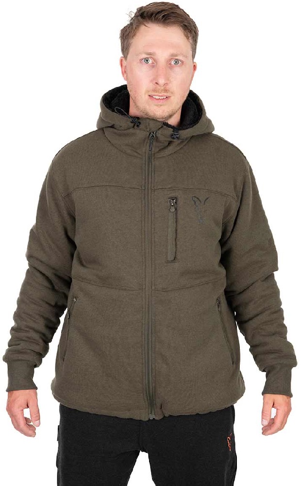 Fox bunda collection sherpa jacket green black - m.