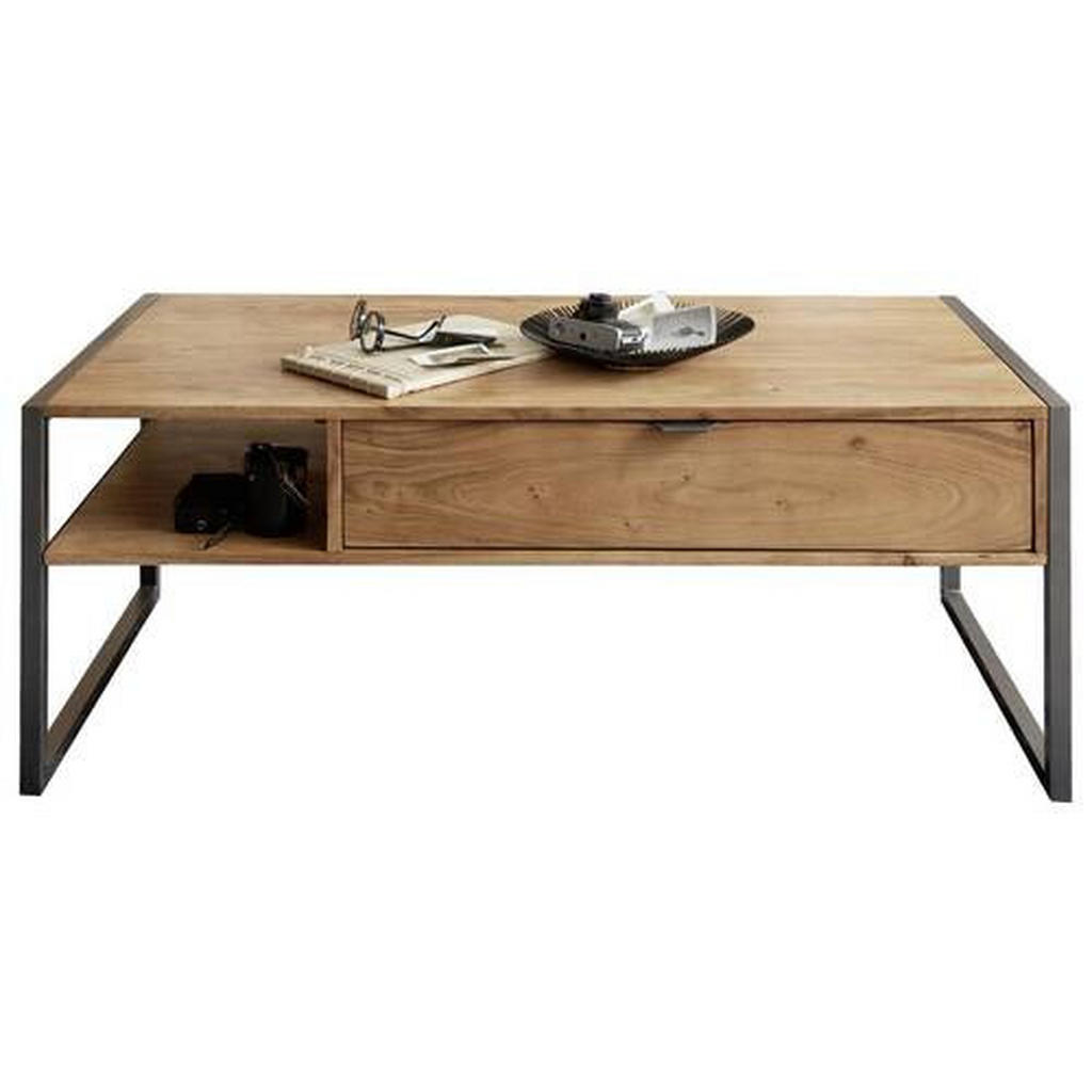 Livetastic KONFERENČNÝ STOLÍK, antracitová, farba akácie, drevo, kov, 120/60/45 cm.